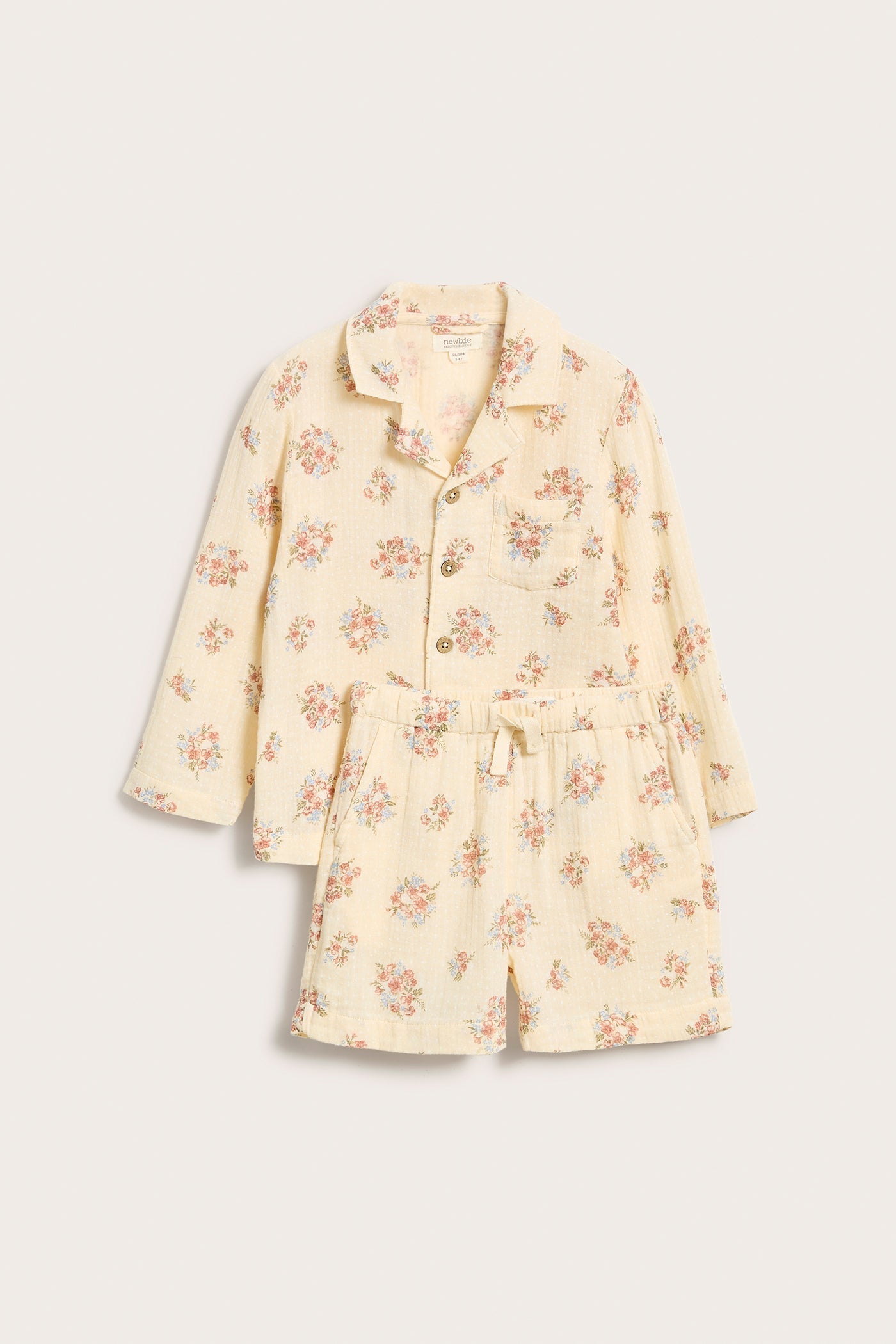 Baby & kids yellow floral pyjama set