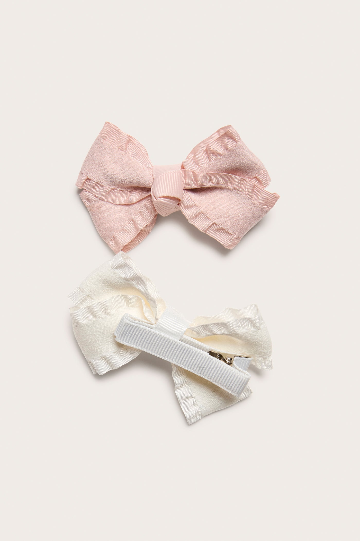Kids' pink clip bows 2pk