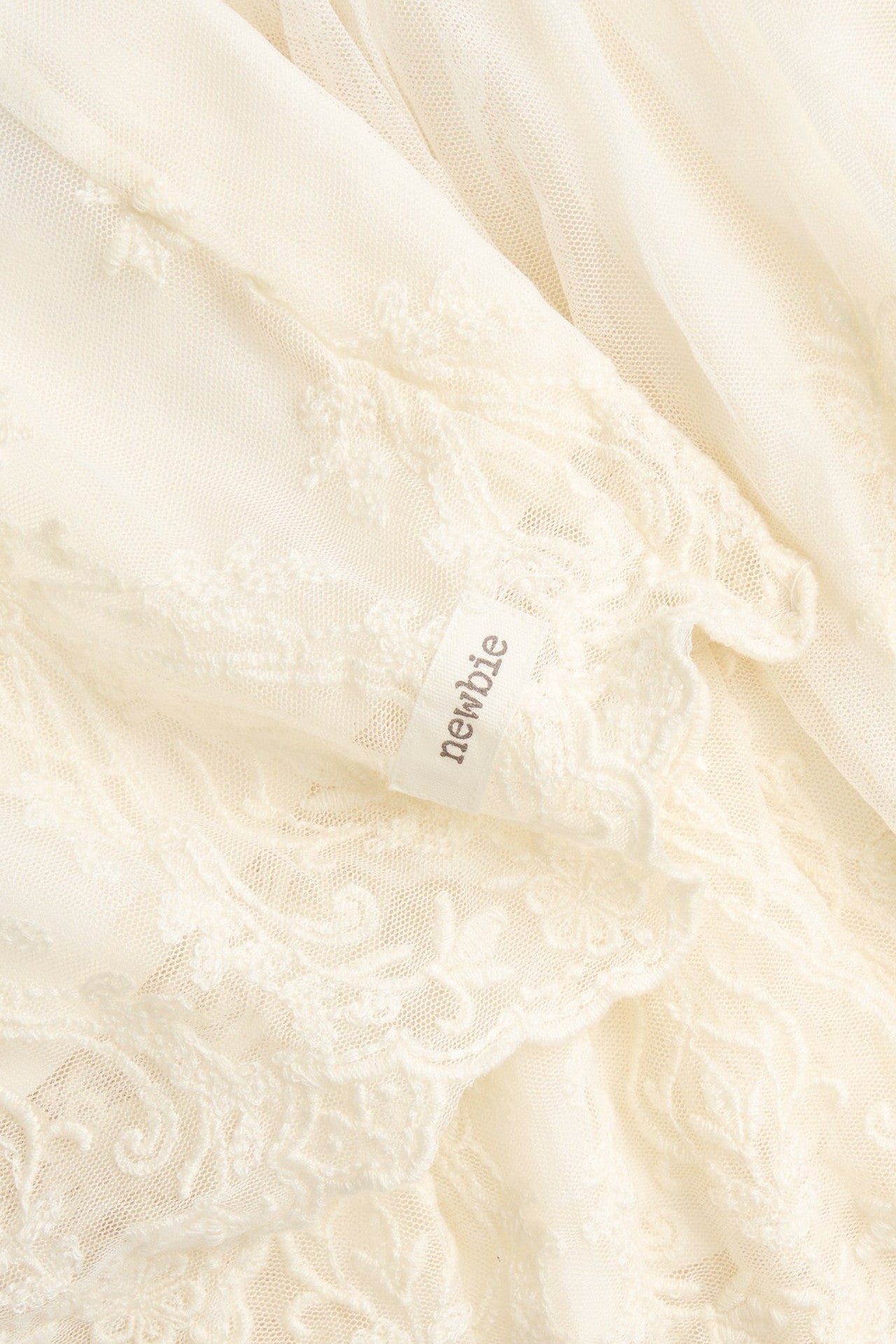 Baby & kids' beige embroidered mesh skirt
