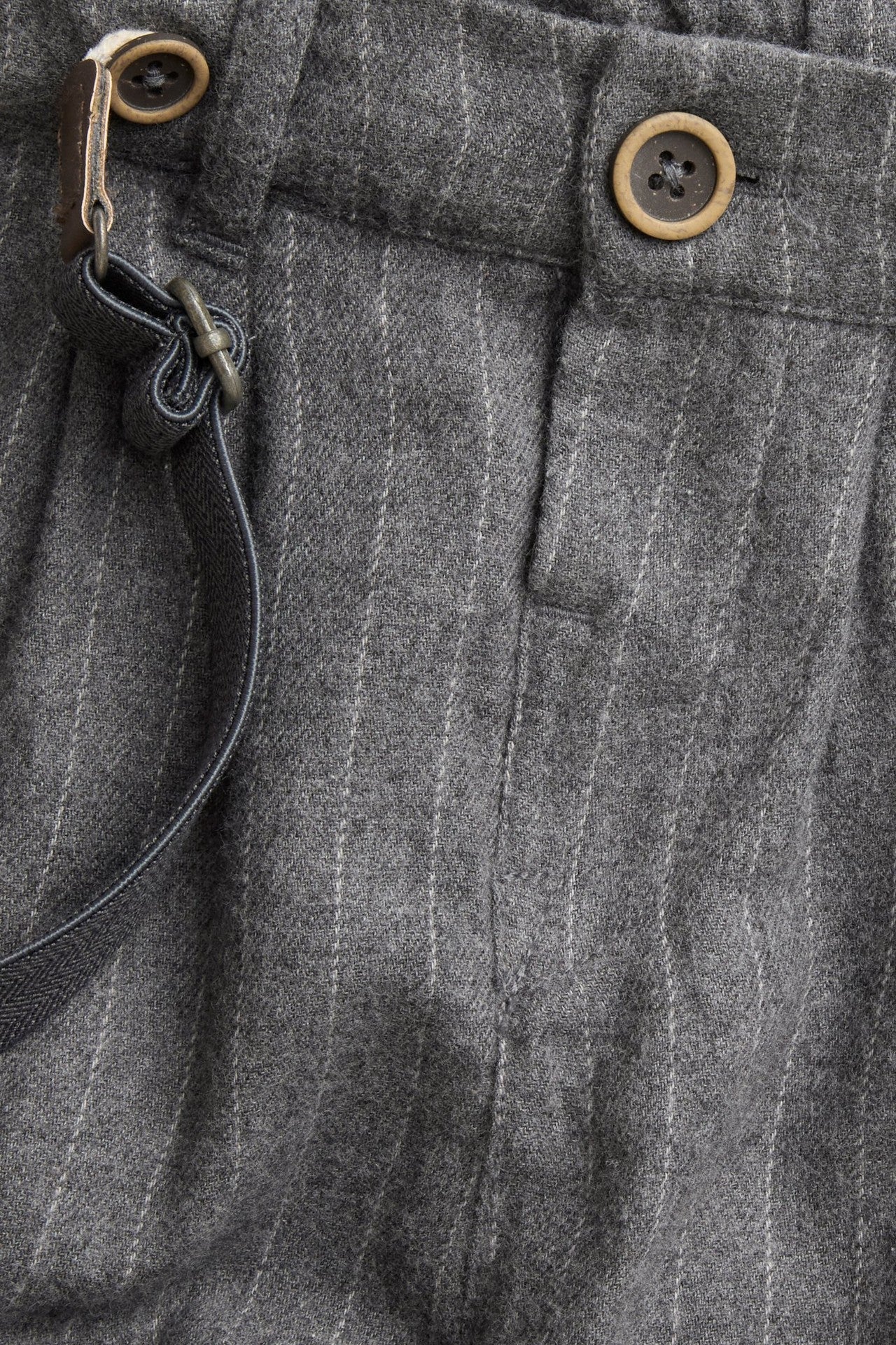 Kids' grey trousers with suspenders