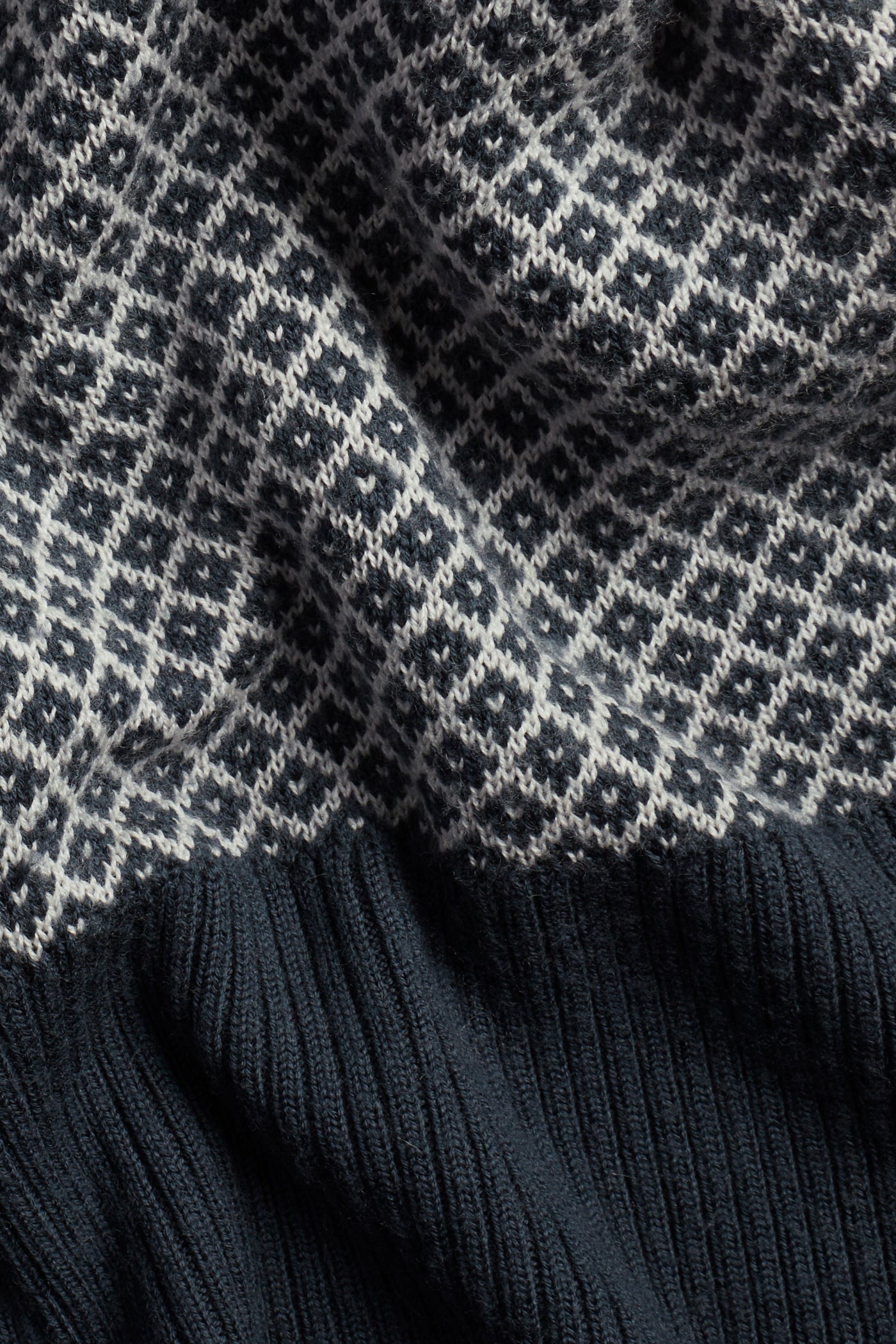 Women's blue knitted wool jumper