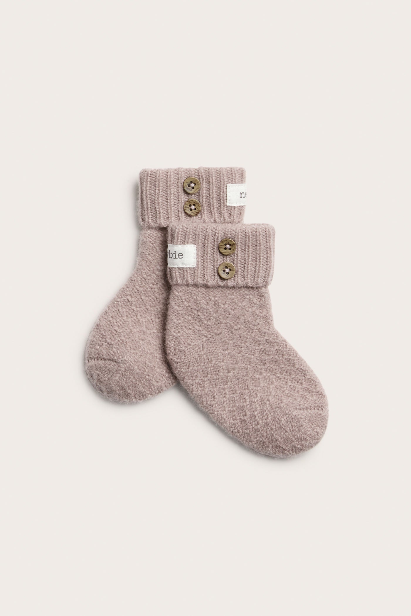 Baby pink wool-cashmere socks