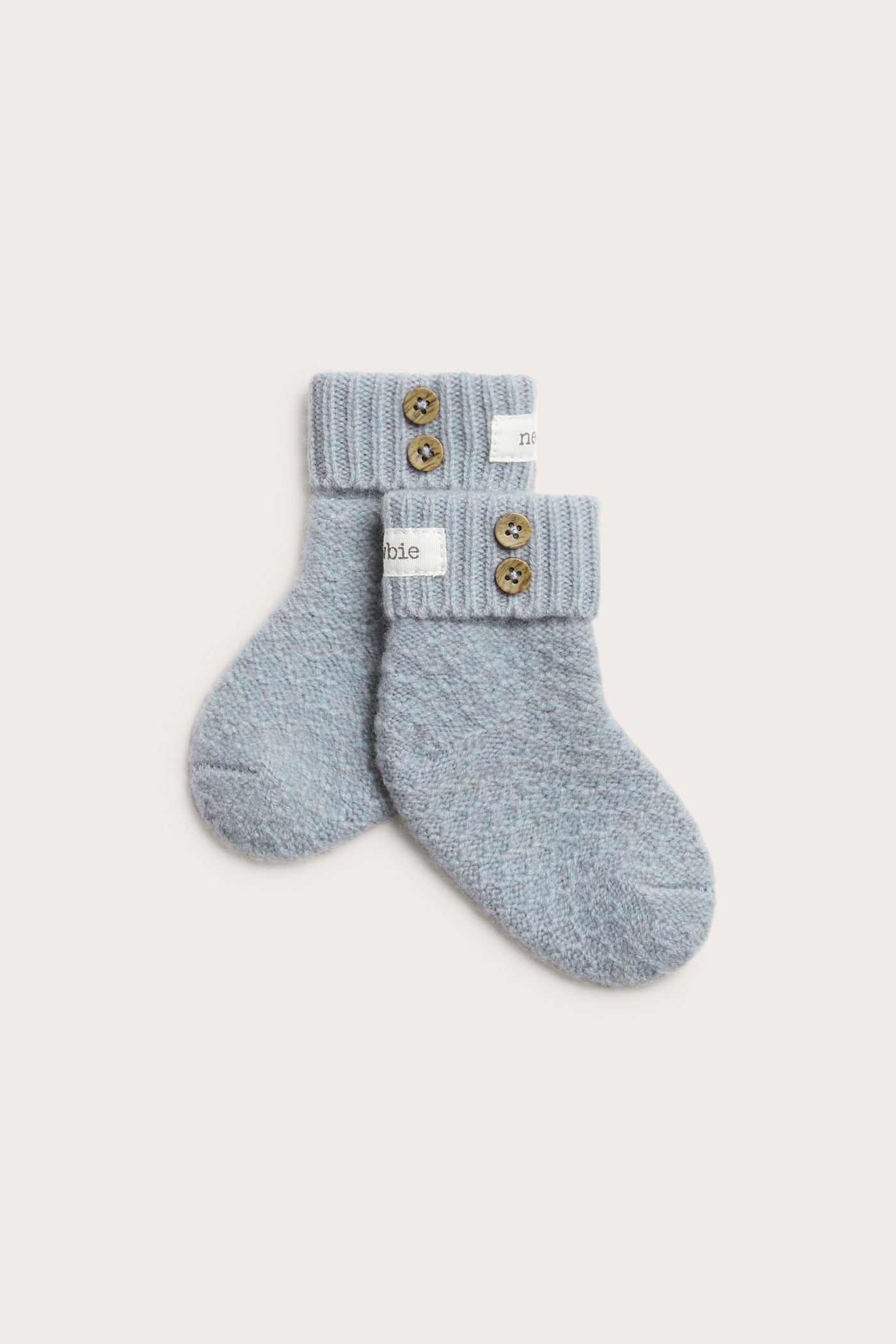 Baby blue wool-cashmere socks