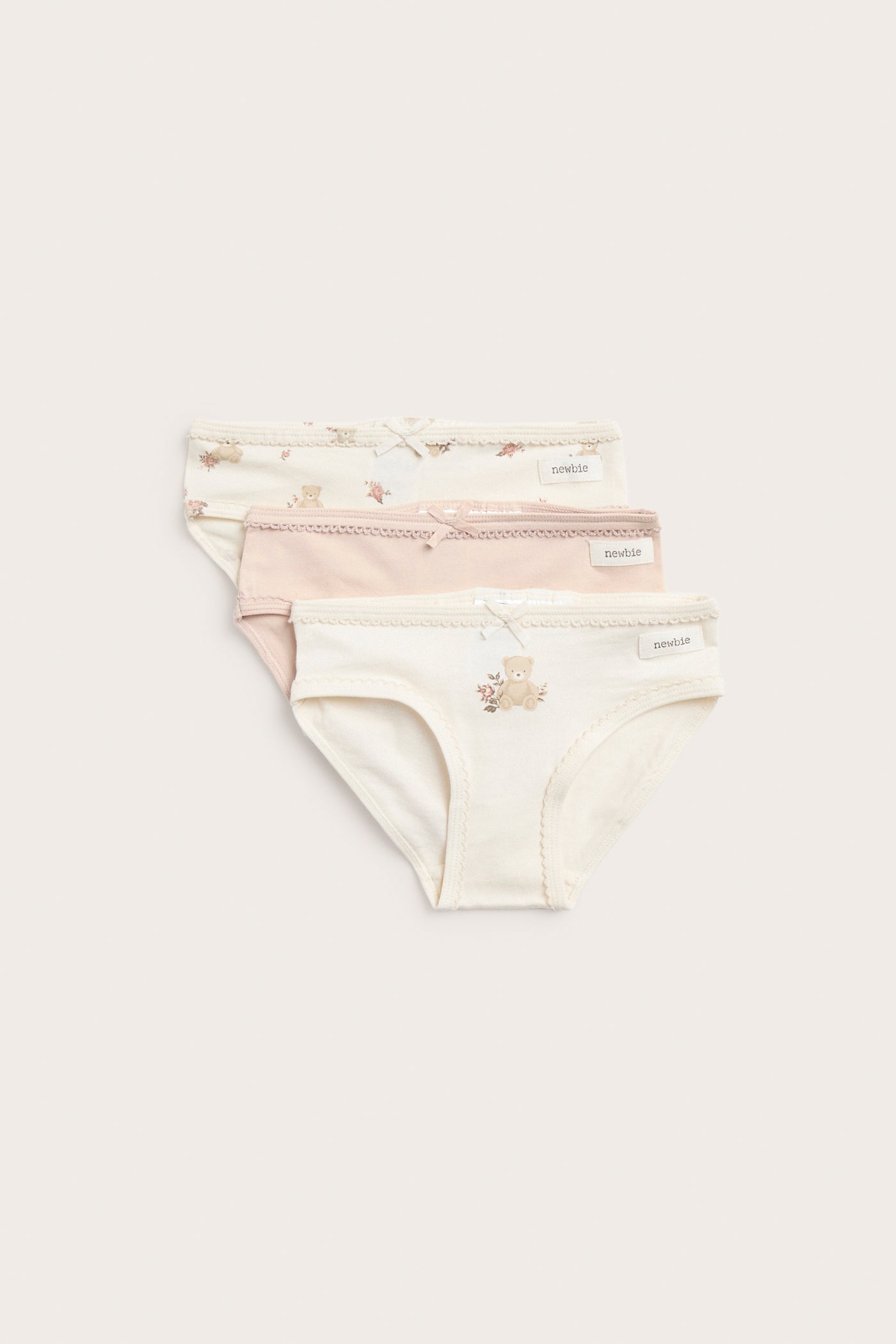Baby & kids white teddy bear briefs 3-pack