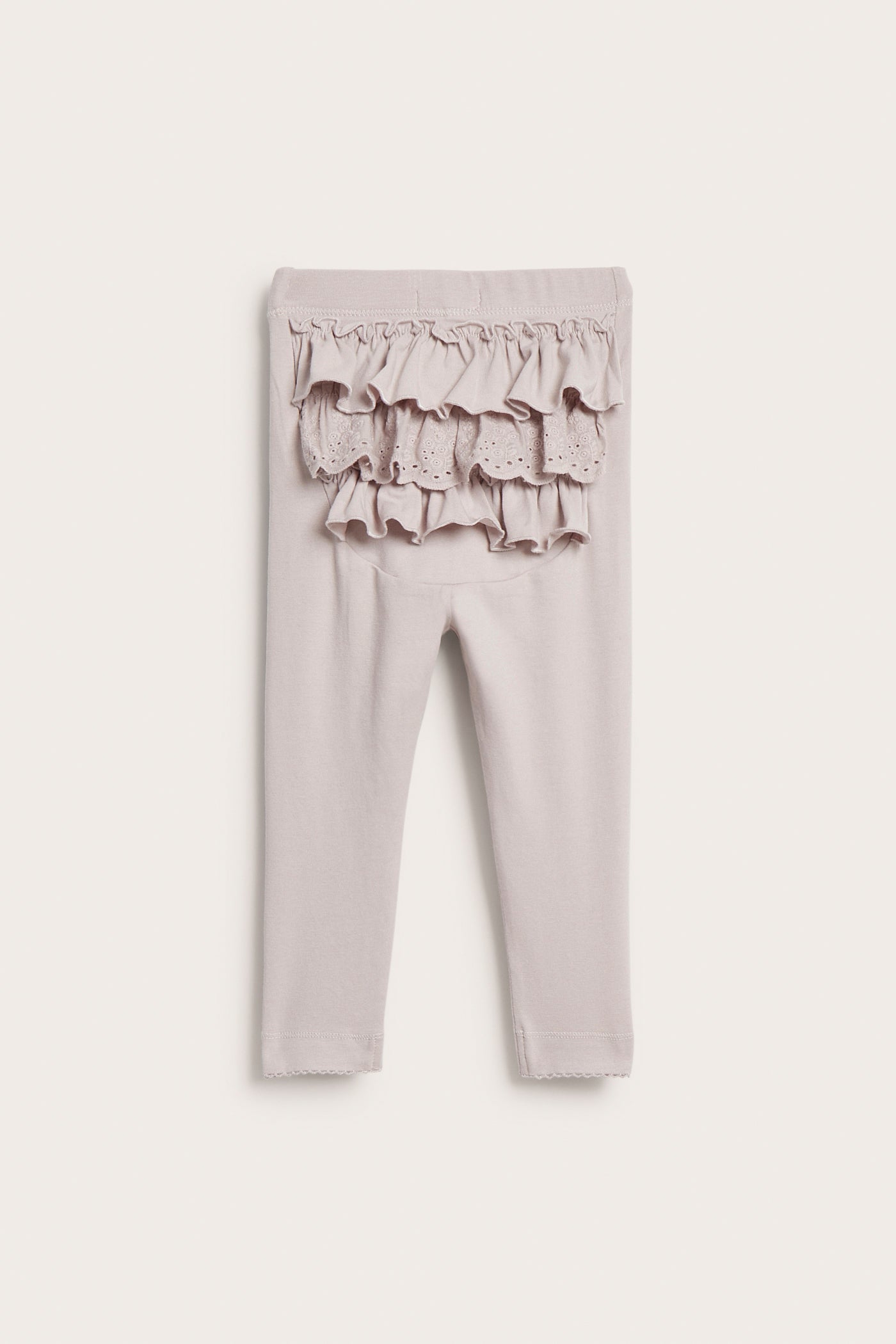 Baby purple leggings with ruffles