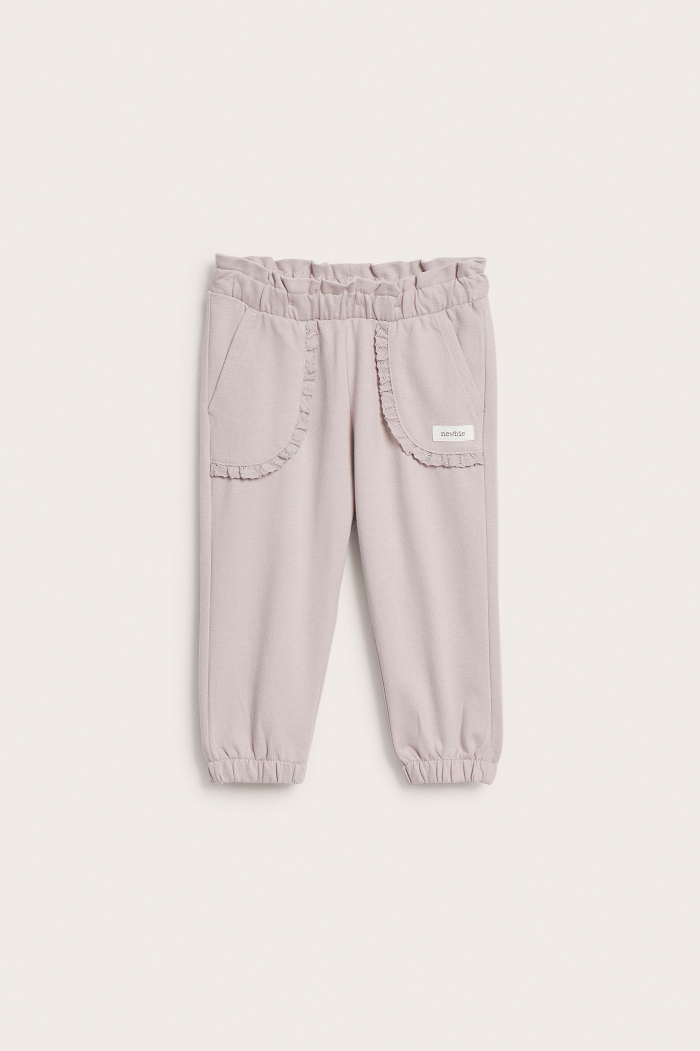 Baby purple joggers with lace details