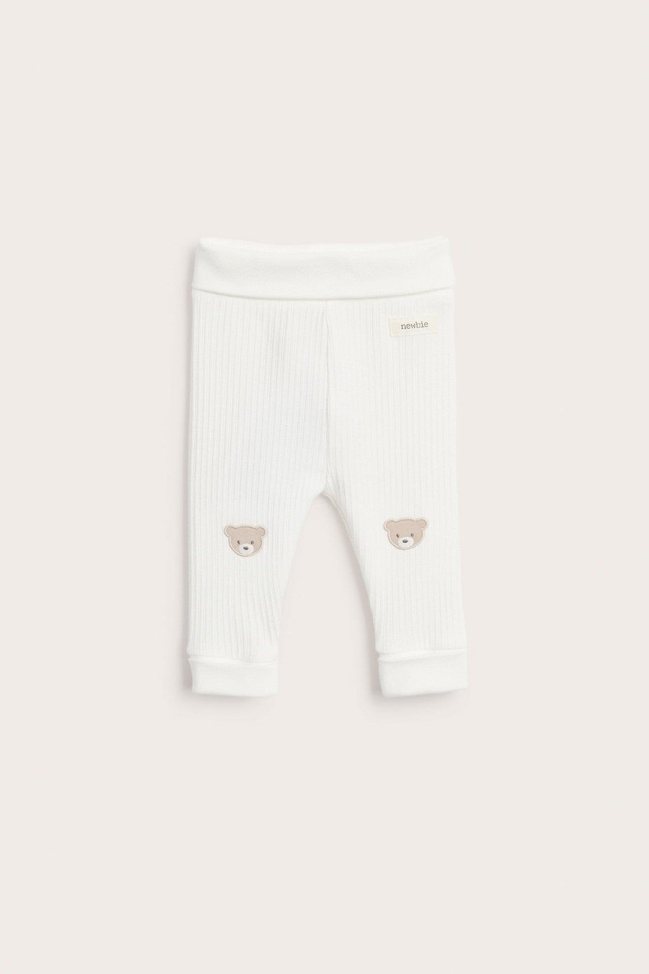 Baby leggings with teddy bear