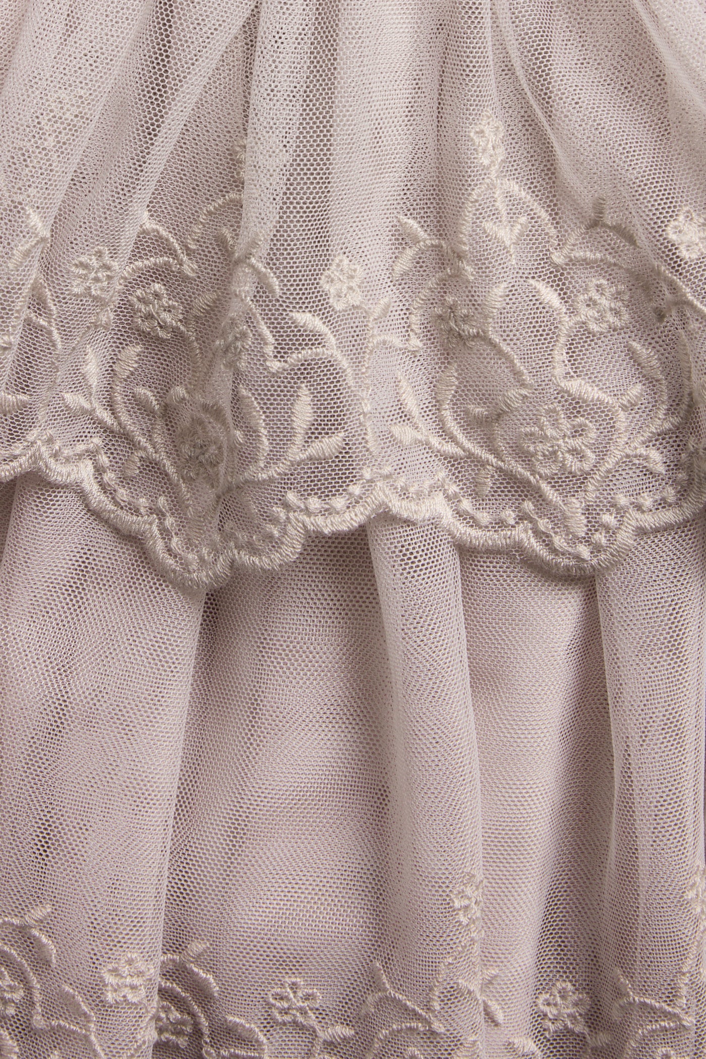 Baby & kids purple embroidered mesh skirt