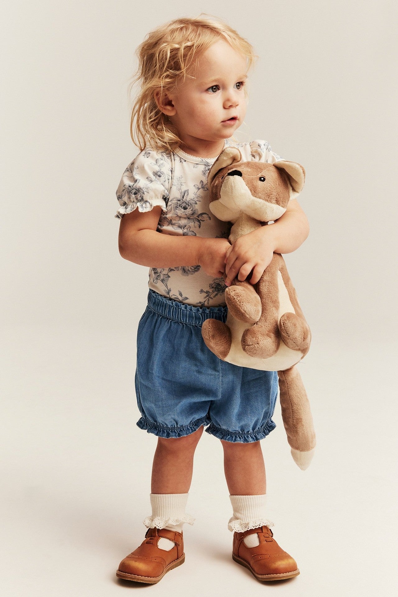Baby woven denim shorts