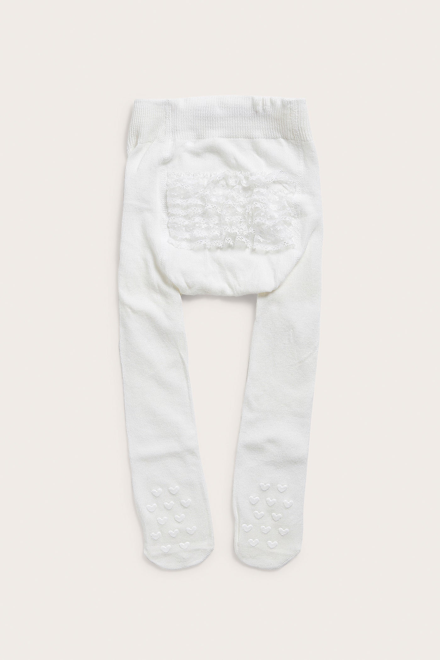 Baby white tights with lace
