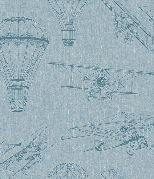 Bon Voyage blue wallpaper