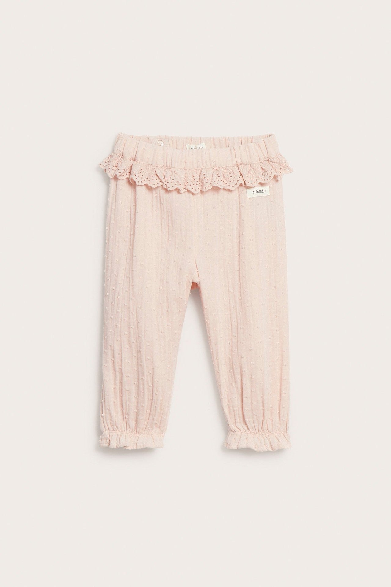 Baby pink frill trousers