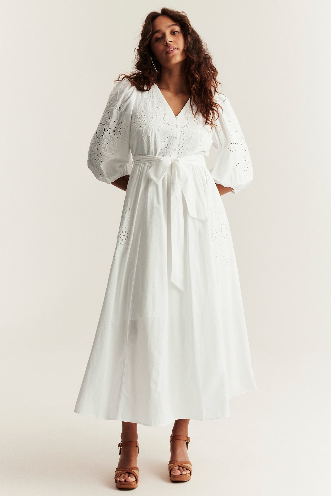 Women’s white embroidered dress