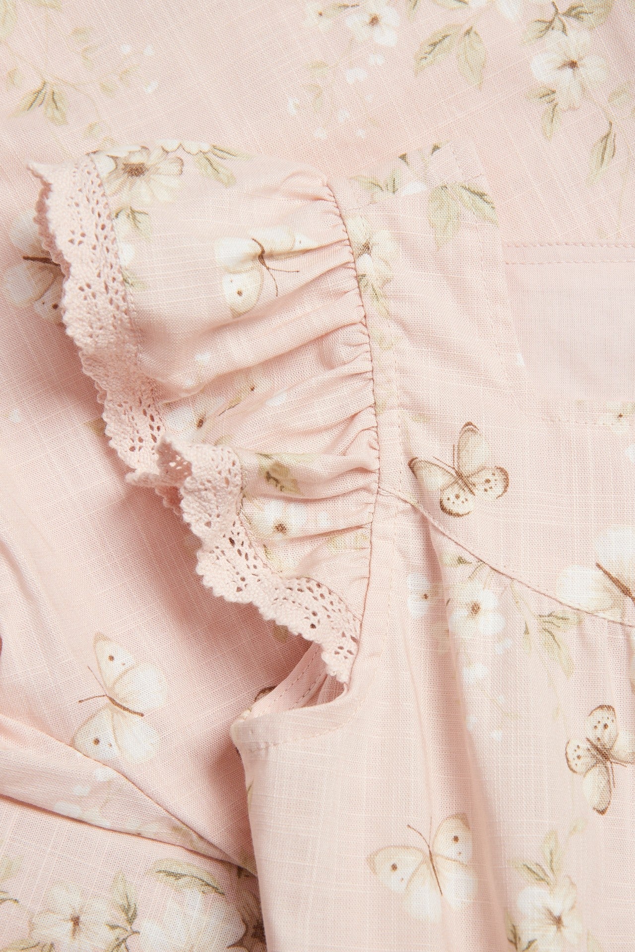 Kids floral jumpsuit with frill