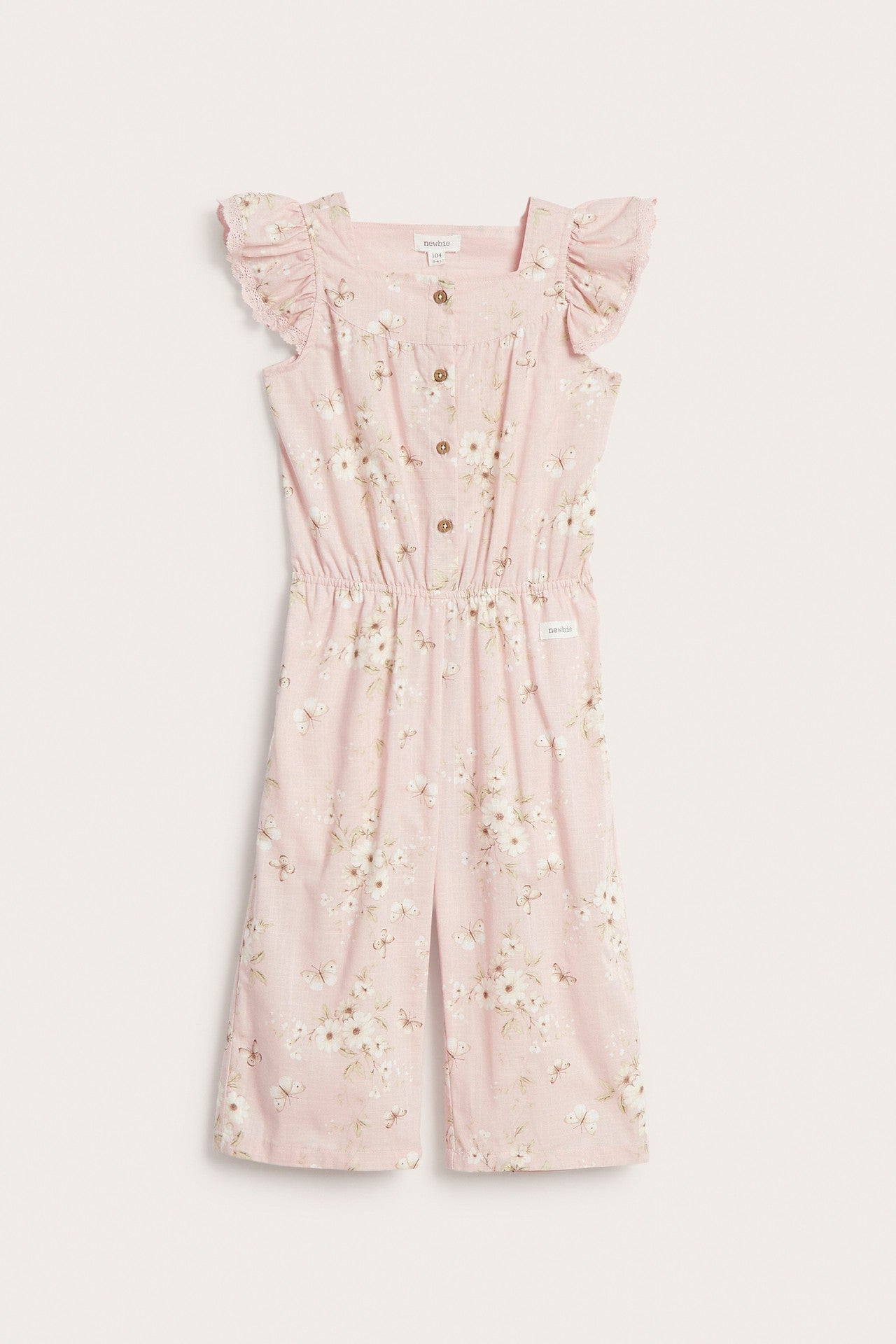 Kids floral jumpsuit with frill