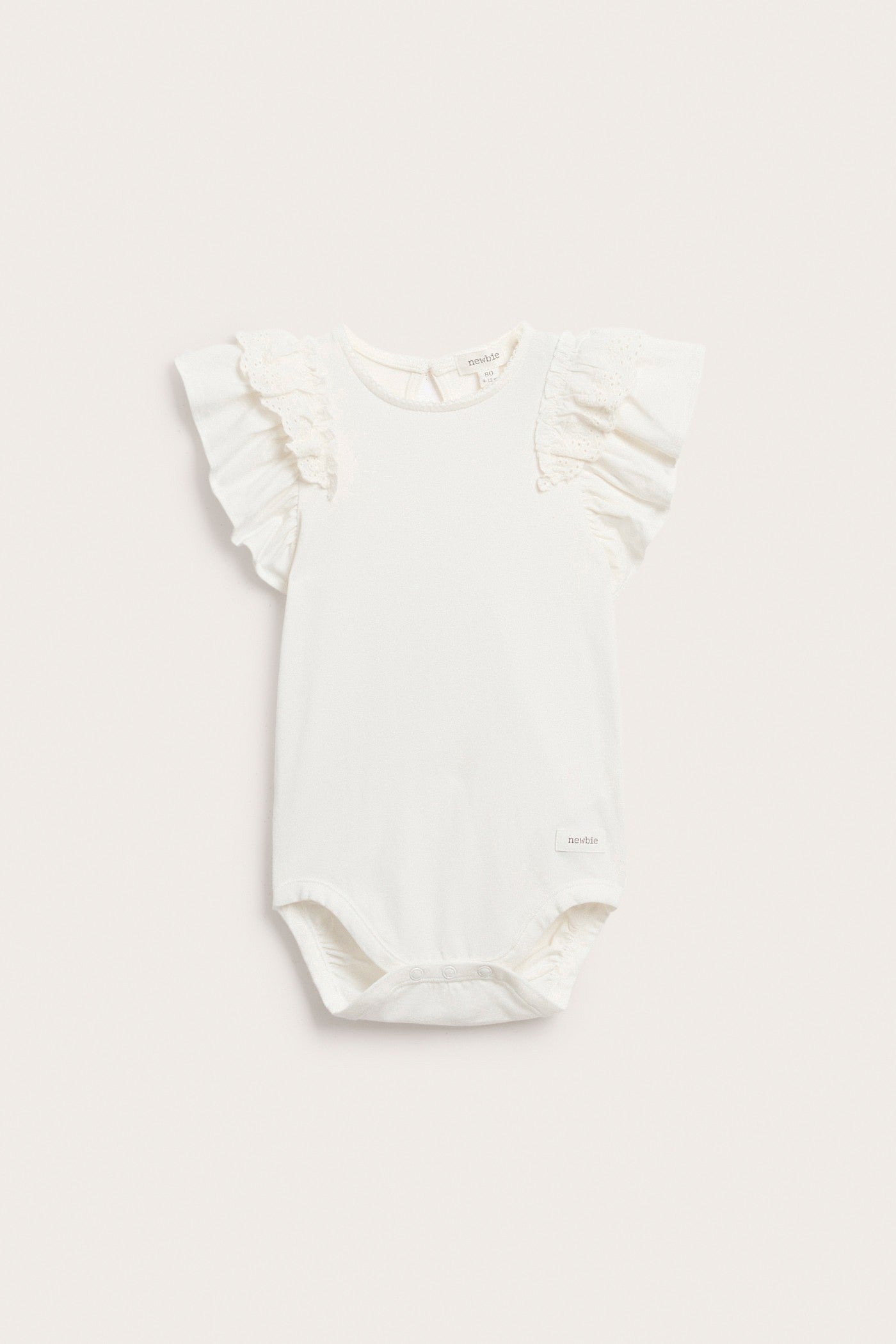 Baby white bodysuit with frills