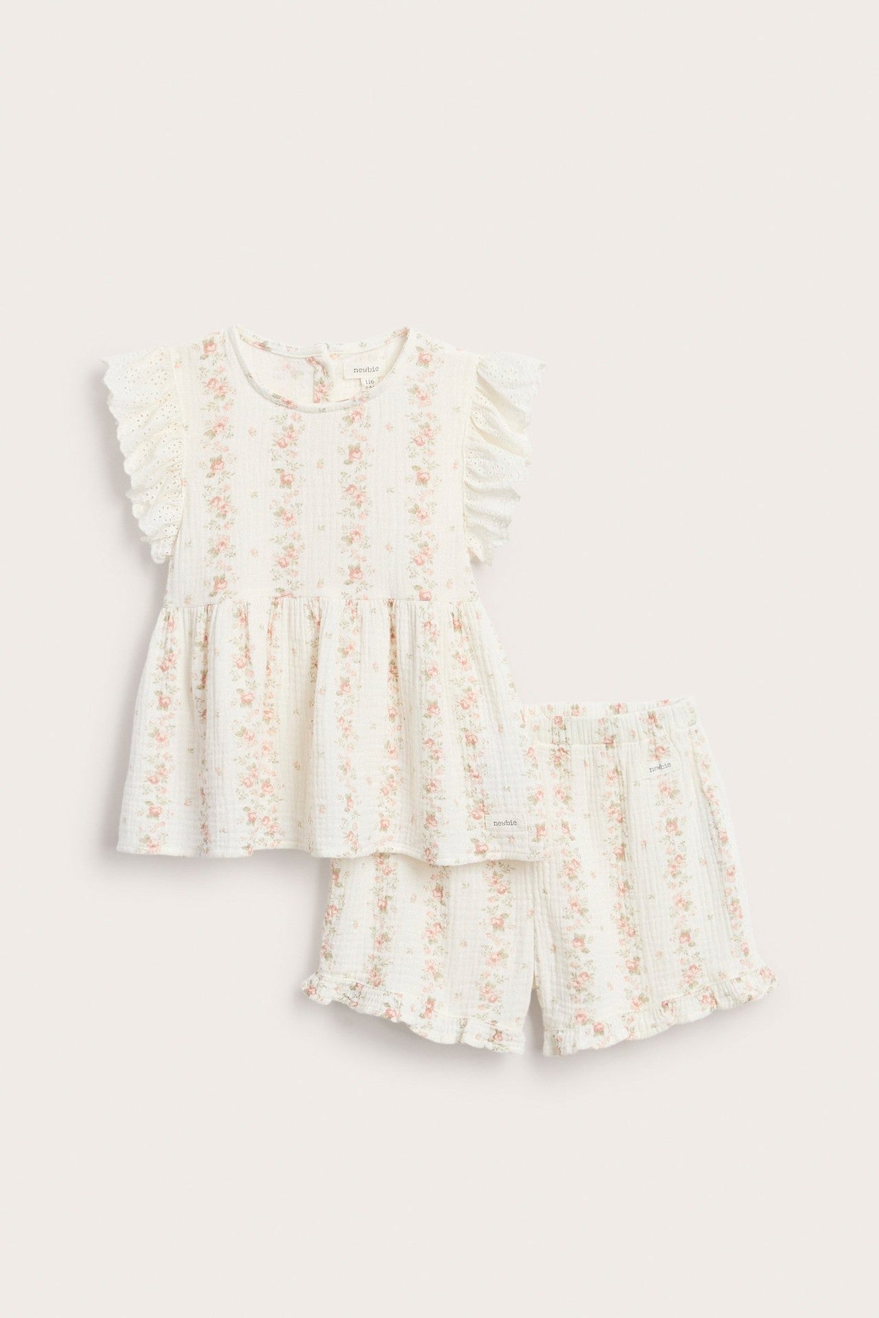 Kids 2-piece floral muslin set
