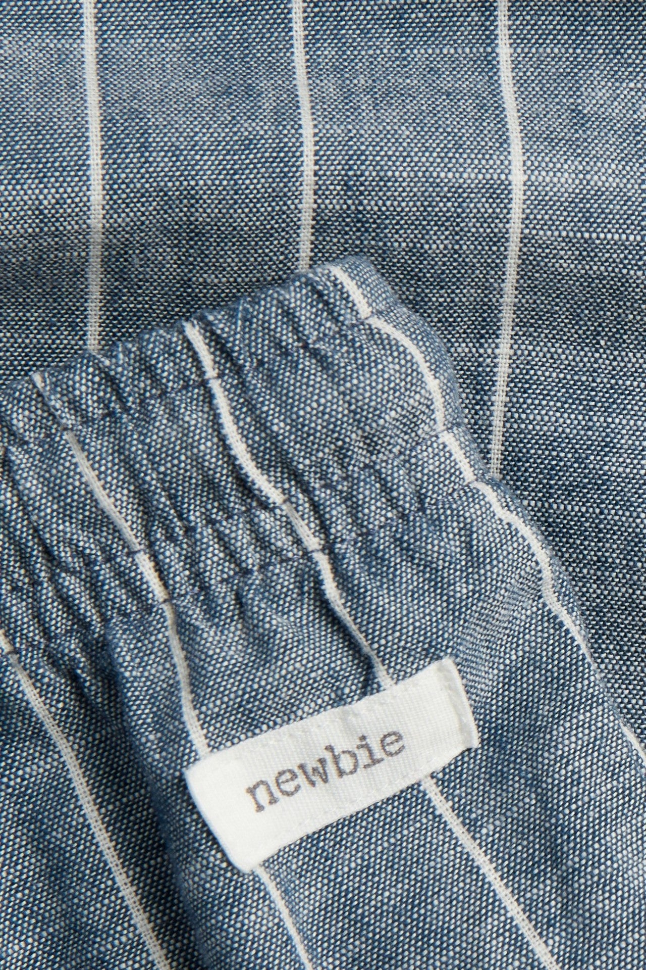 Kids blue striped drawstring trousers