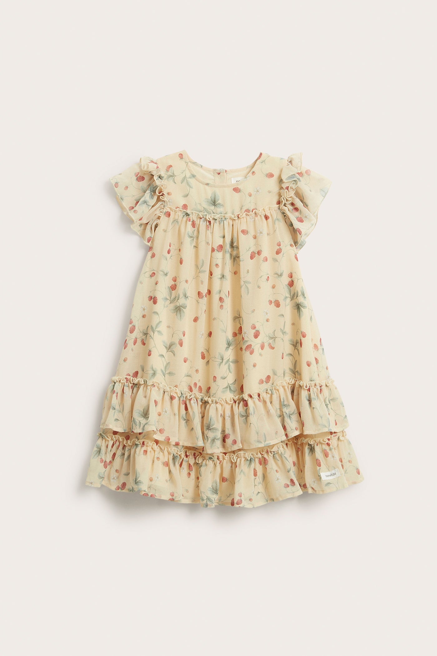 Kids wild strawberry chiffon dress