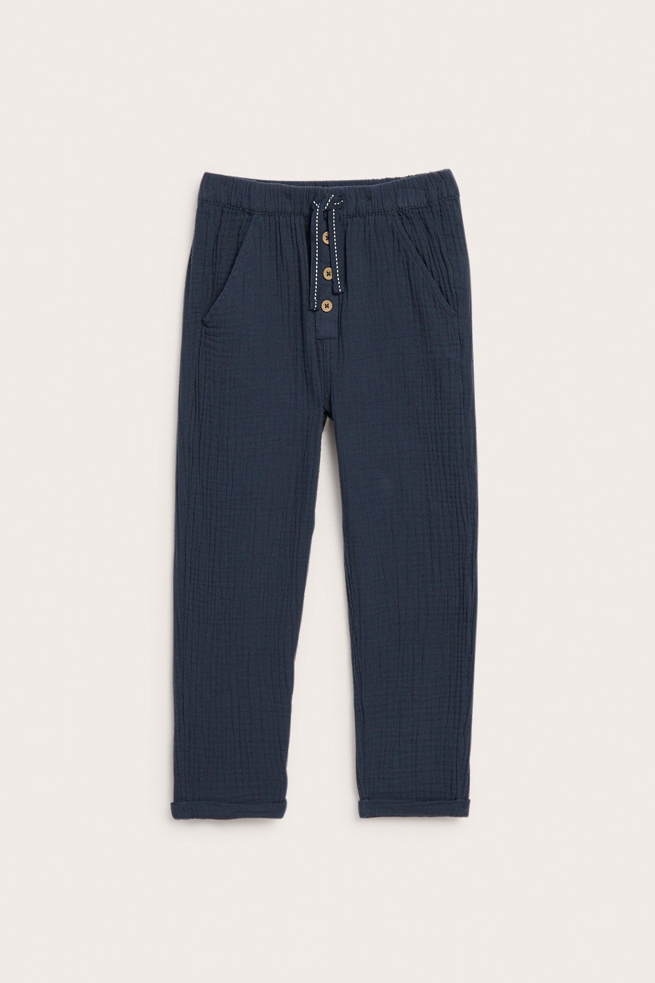 Kids blue muslin trousers