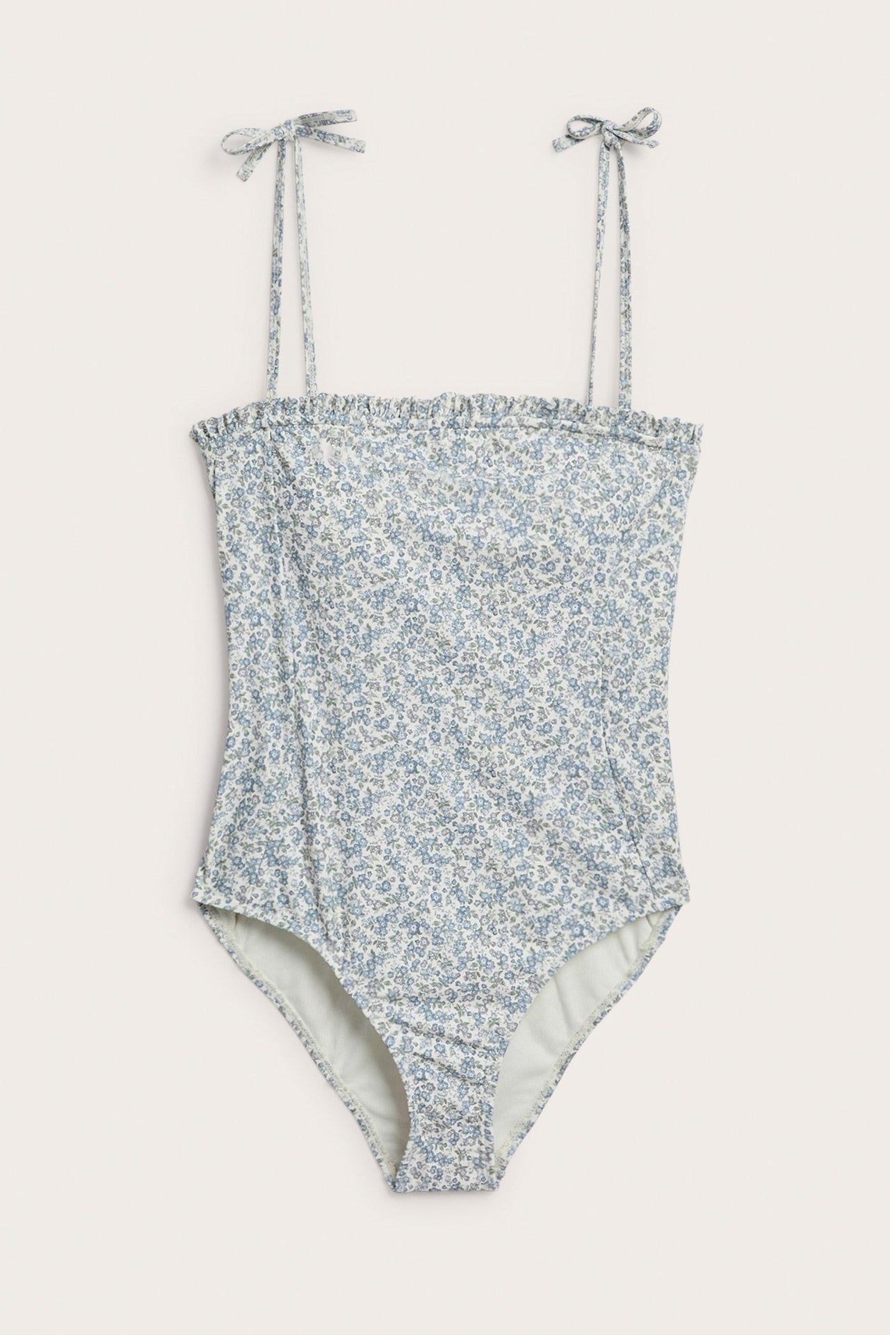 Women's green floral swimsuit