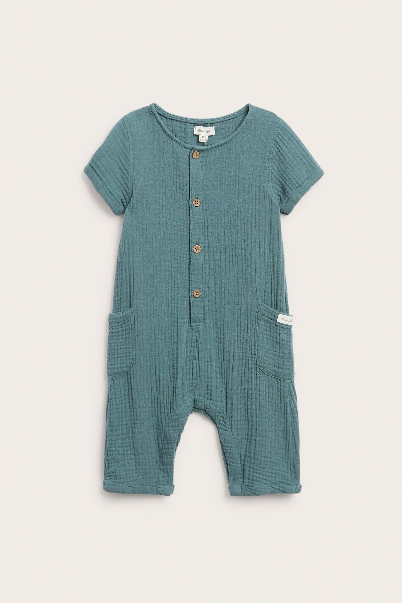 Baby short sleeve muslin romper