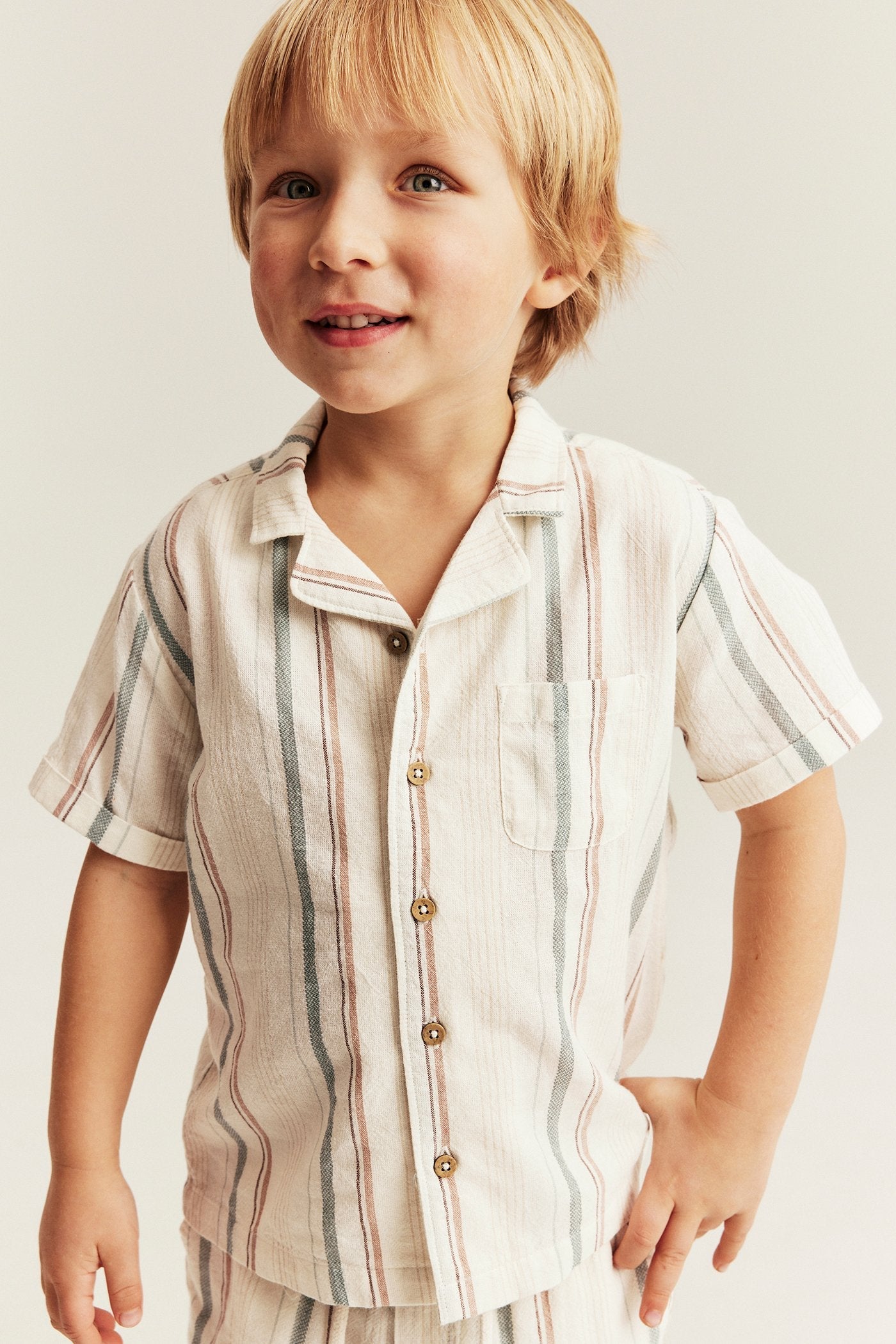 Kids striped short sleeve shirt