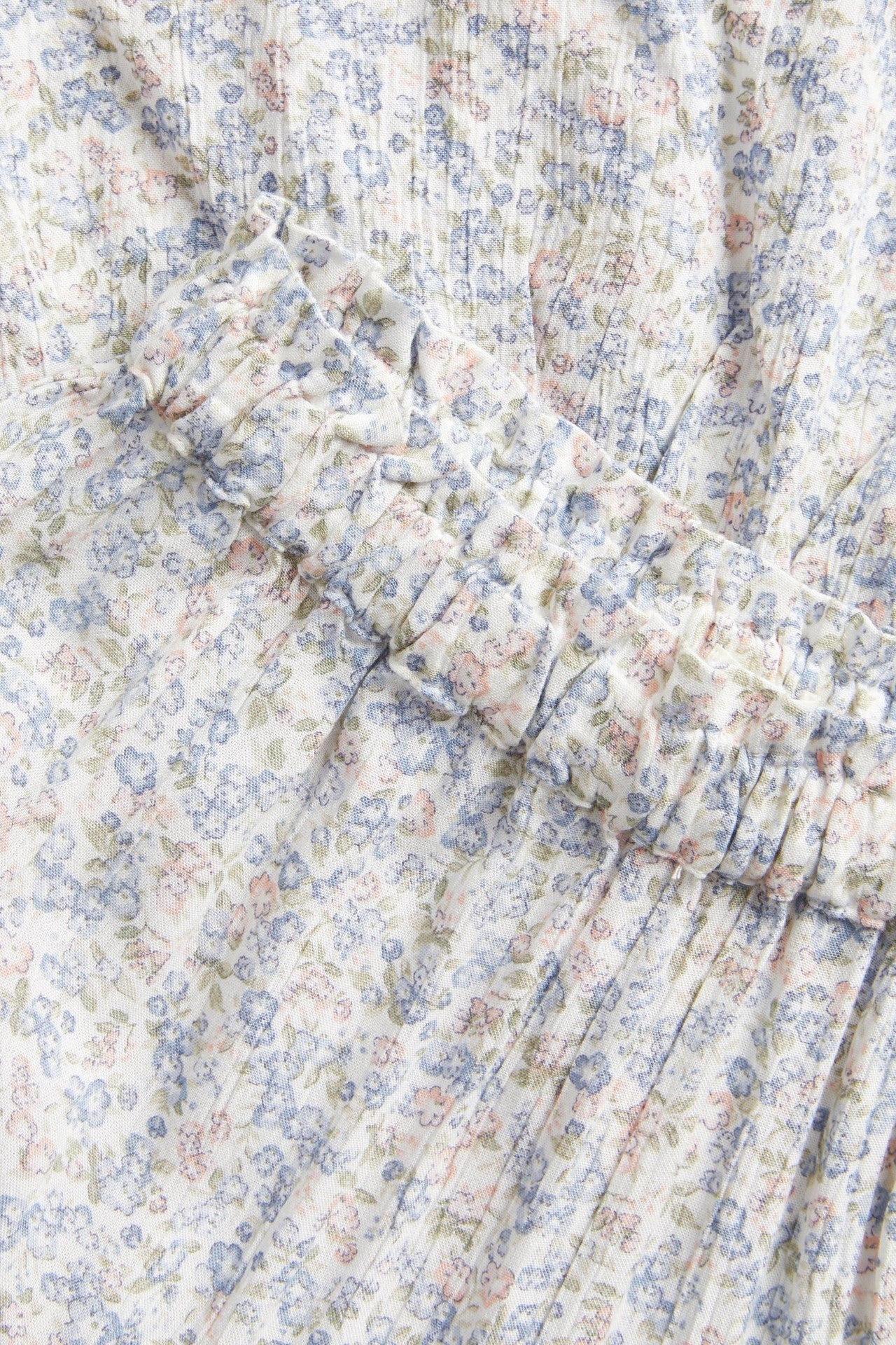 Kids white floral long skirt