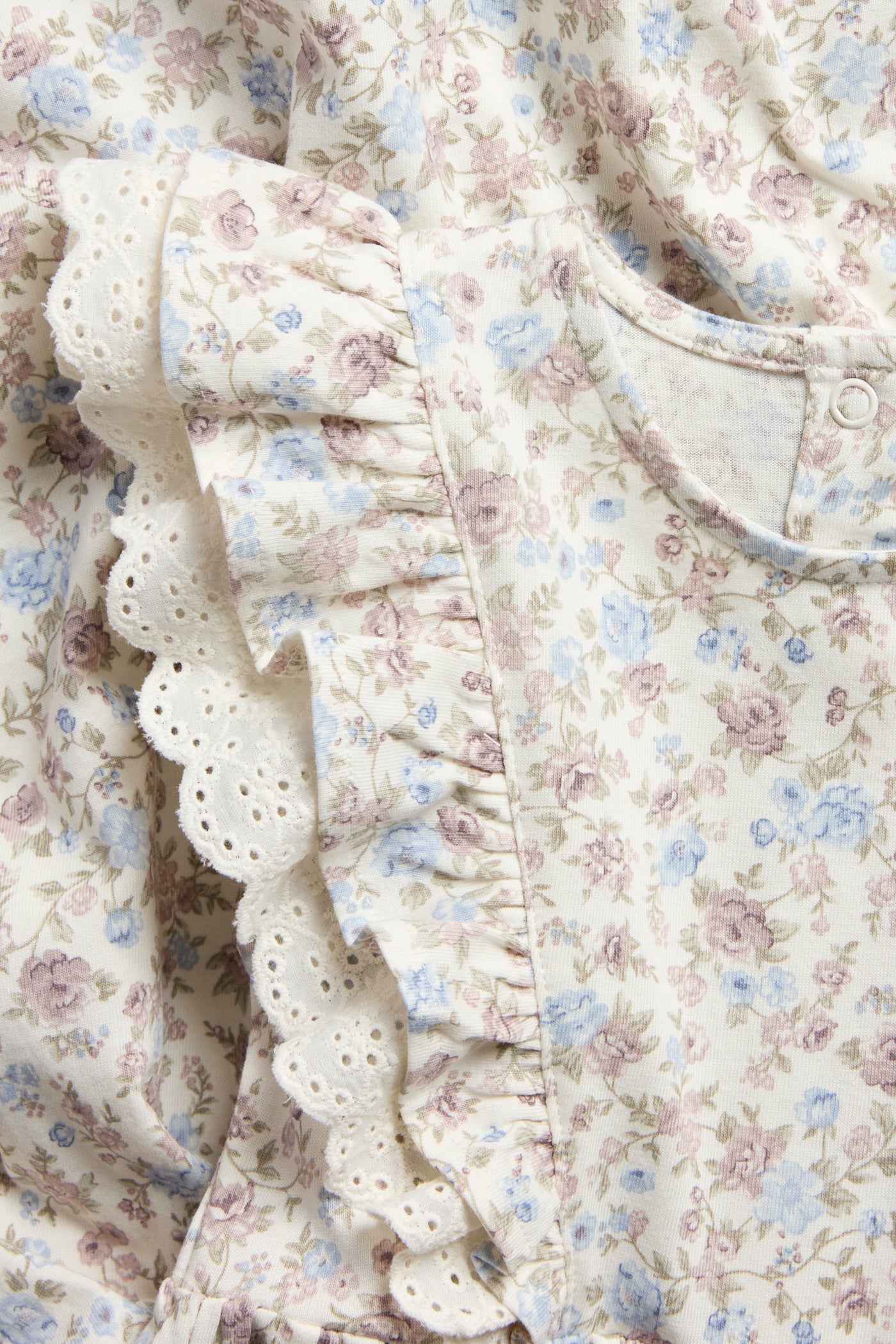 Kids' white floral sleeveless dress with lace