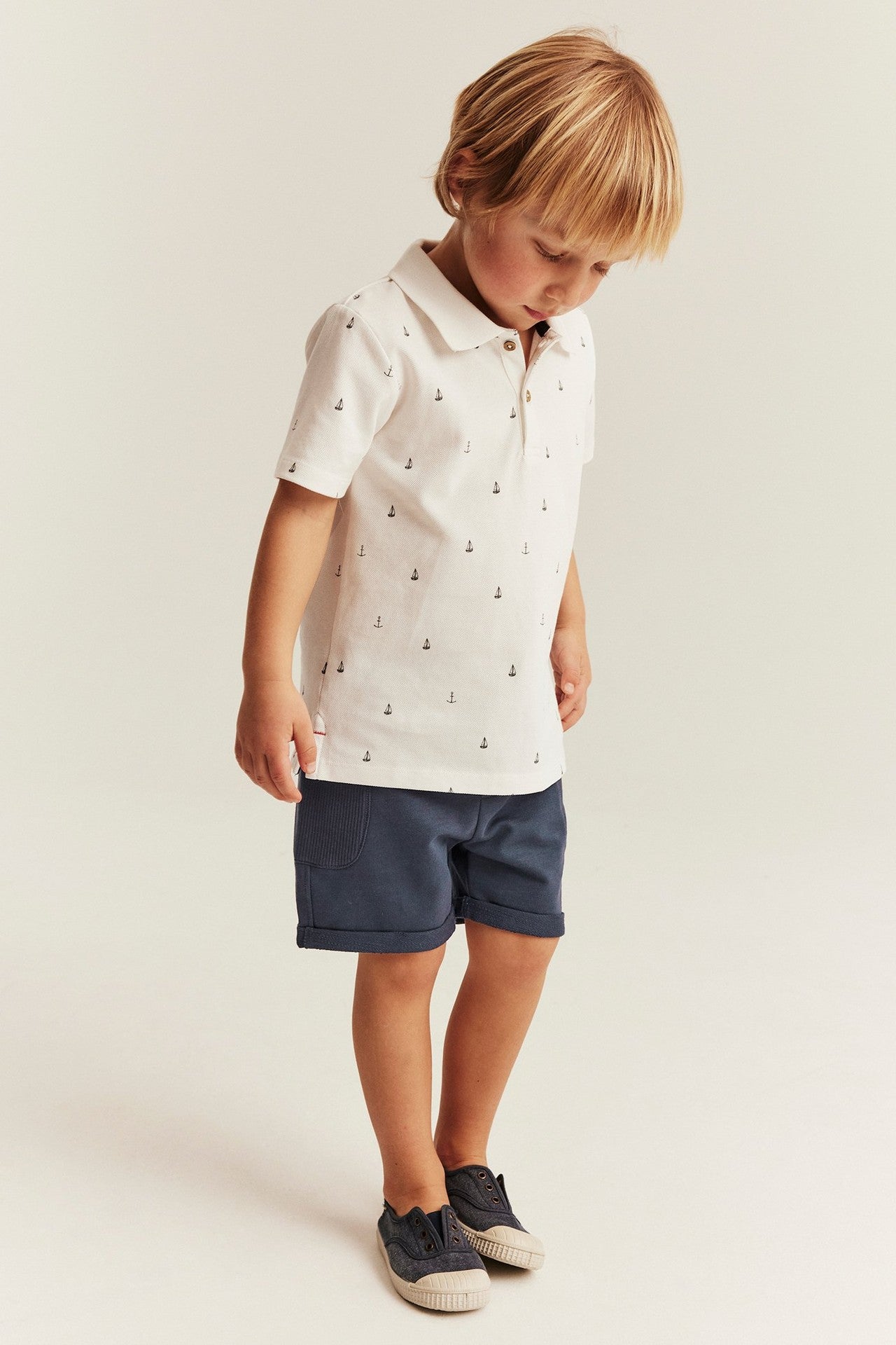 Baby & Kids blue slub jersey shorts