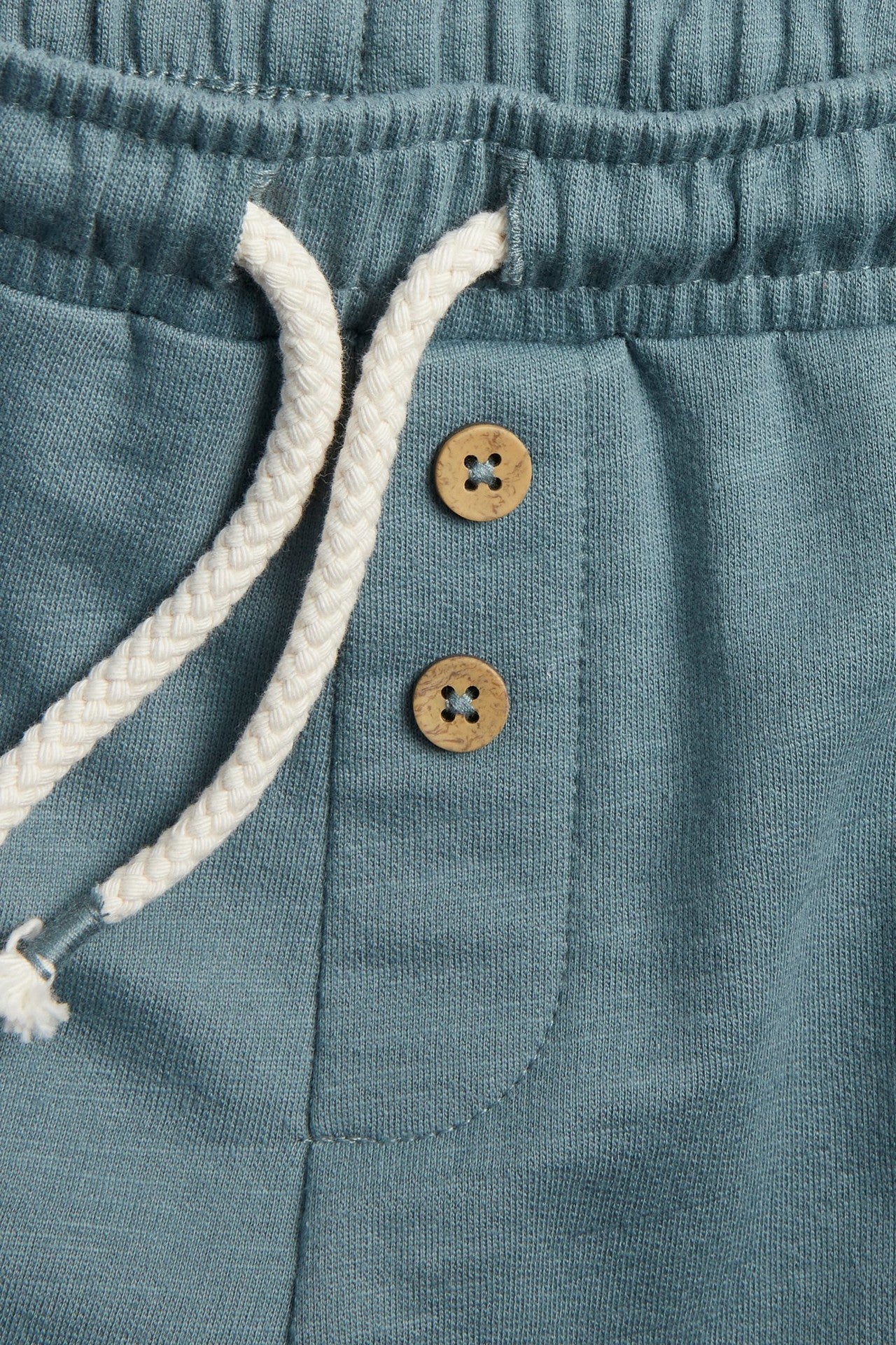 Kids blue slub tricot shorts