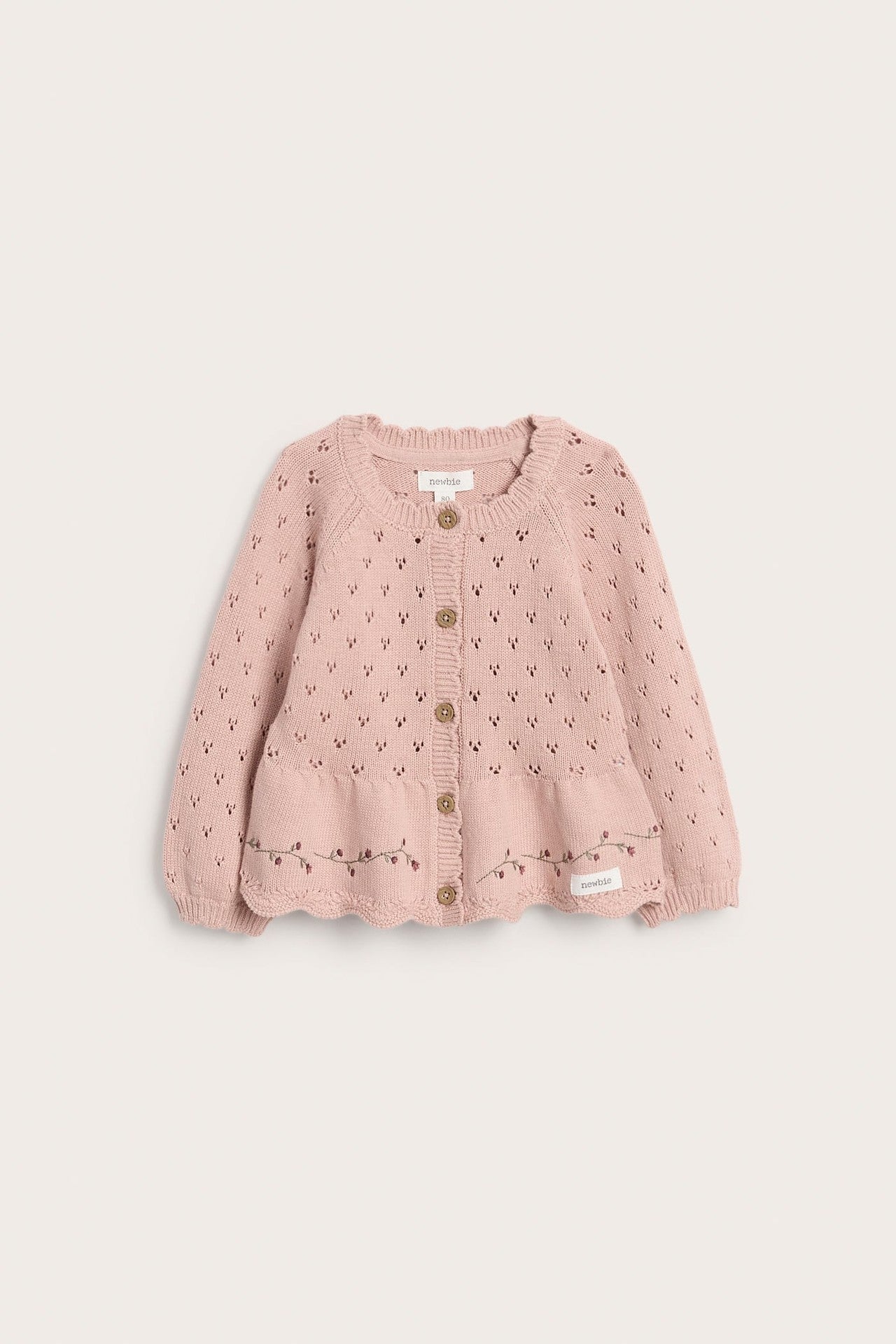Baby knitted floral cardigan