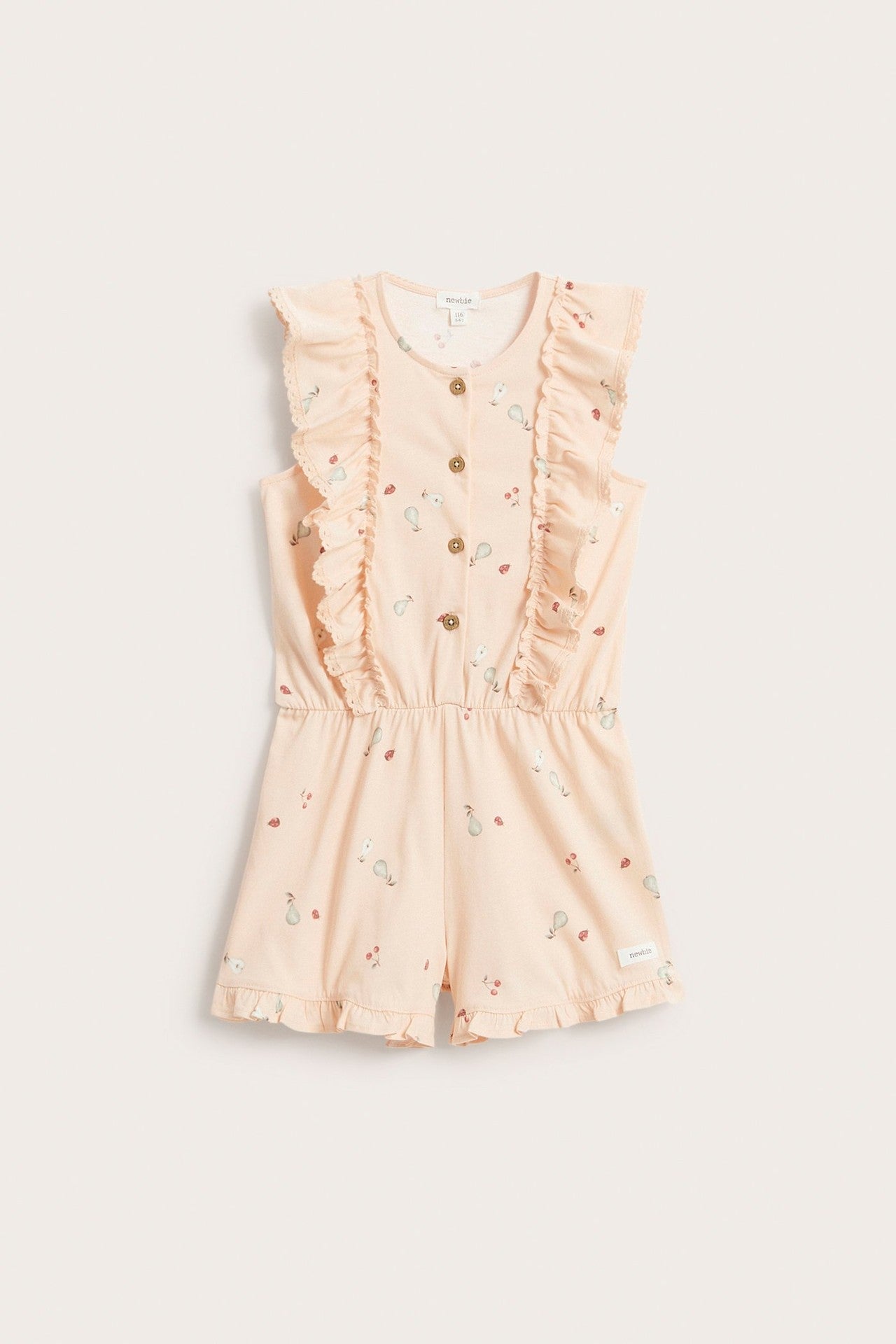 Kids orange jumpsuit with frills