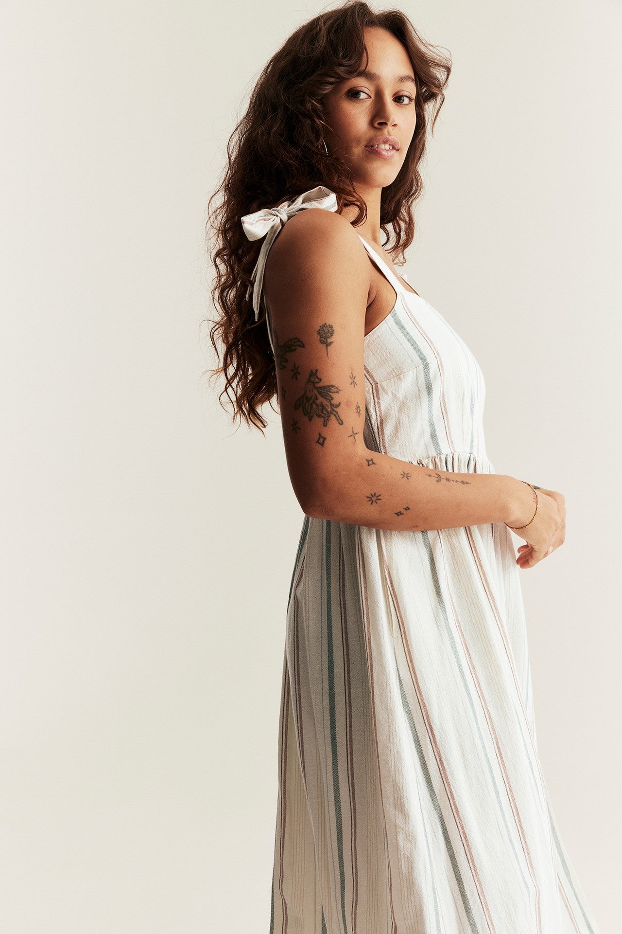 Women’s white striped dress