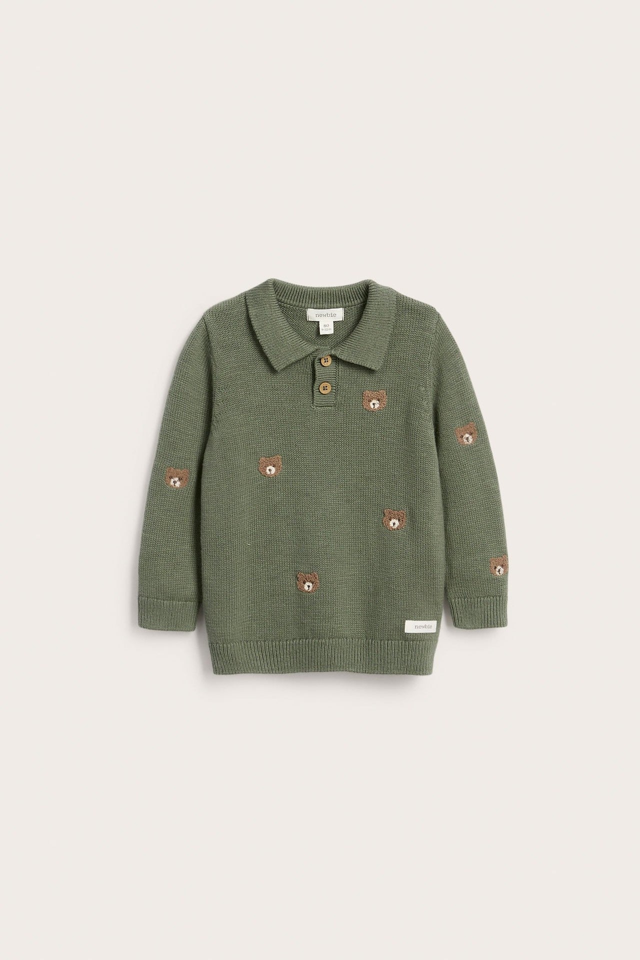 Baby knitted sweater with bears