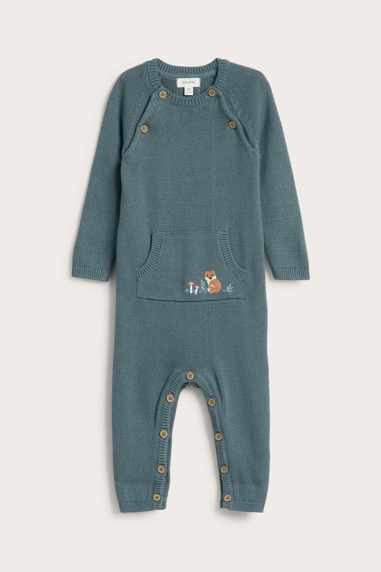 Baby knitted jumpsuit with embroidery