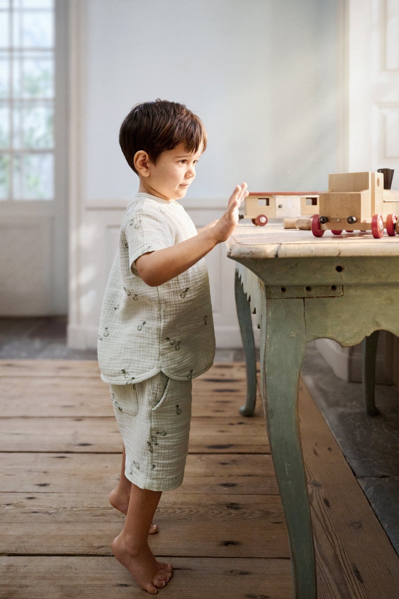 Kids pear patterned muslin top