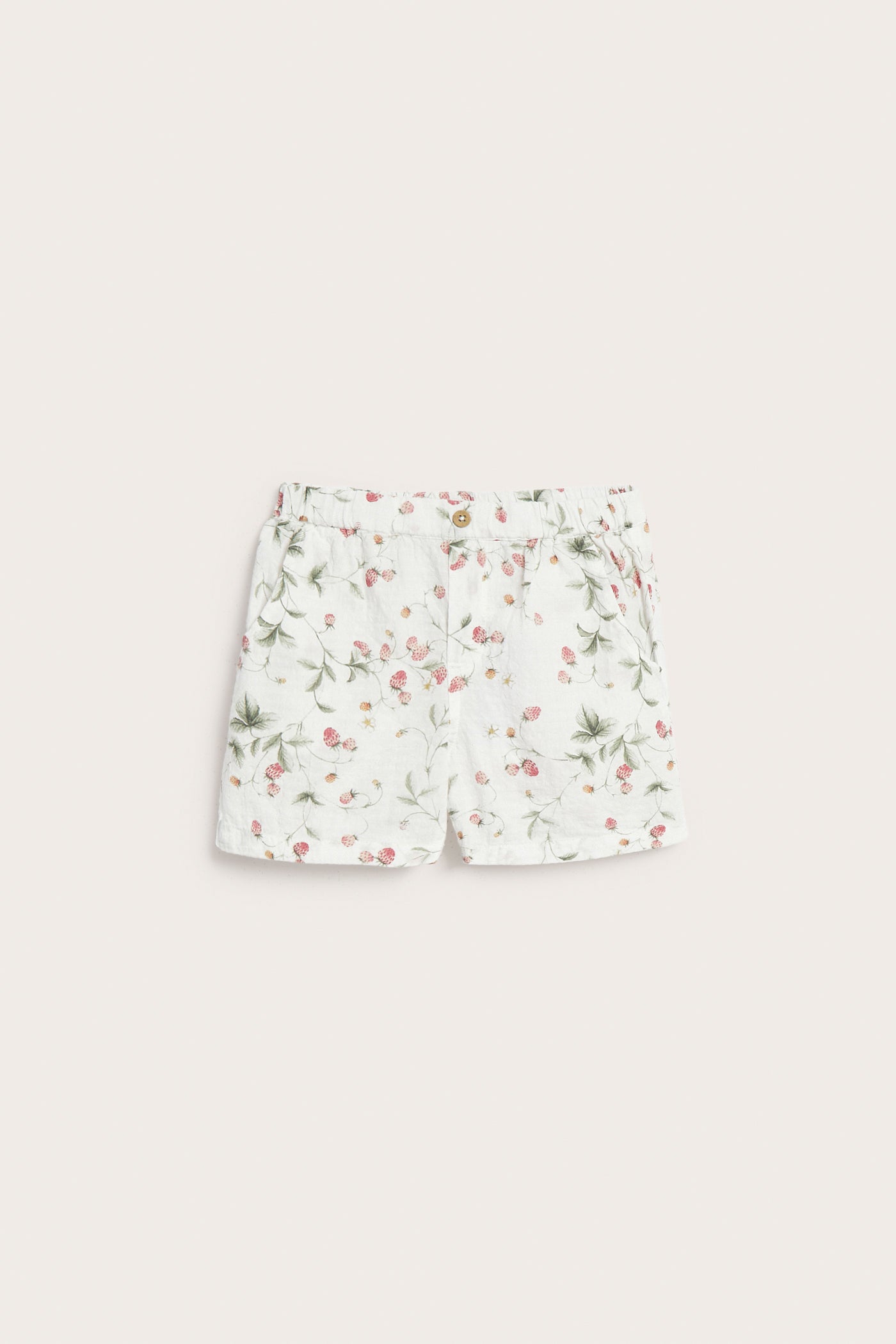 Kids wild strawberry woven shorts