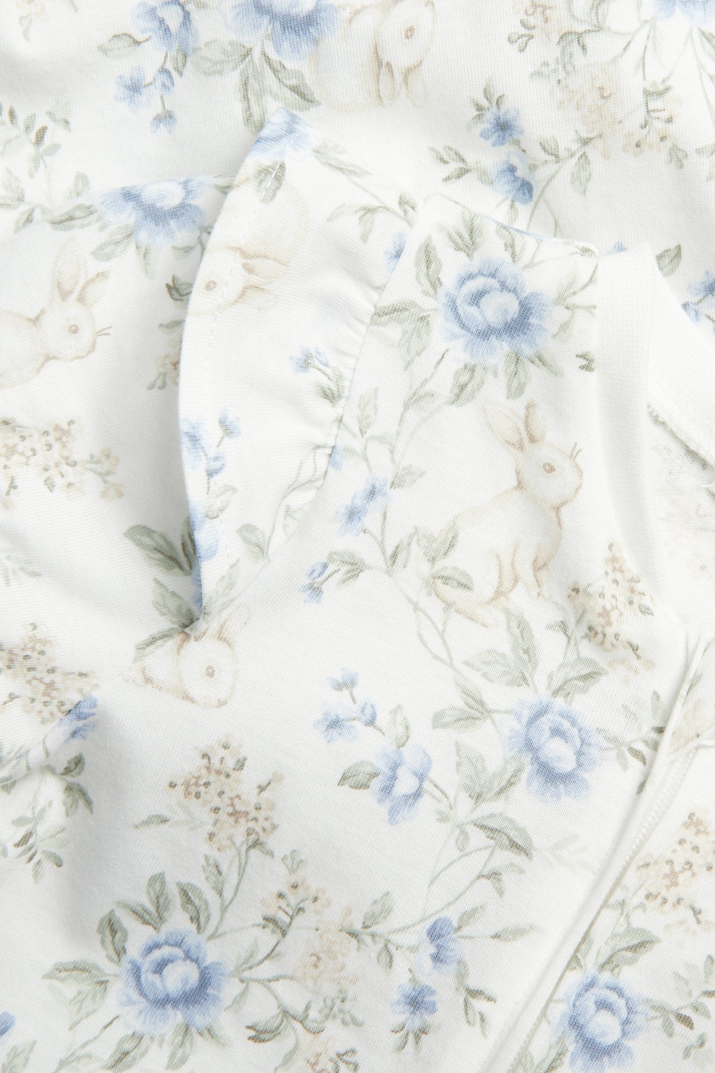 Baby white short sleeve floral pyjamas