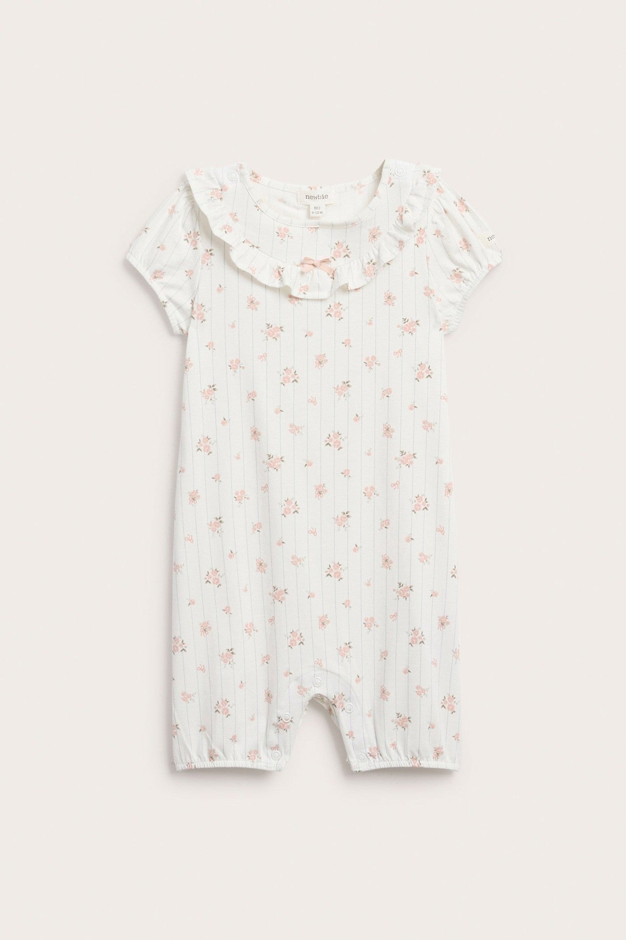 Baby floral pyjamas with frills