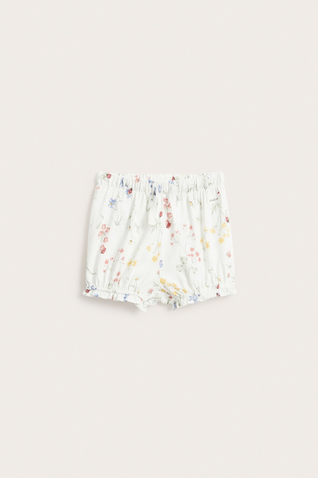 Baby white floral jersey shorts
