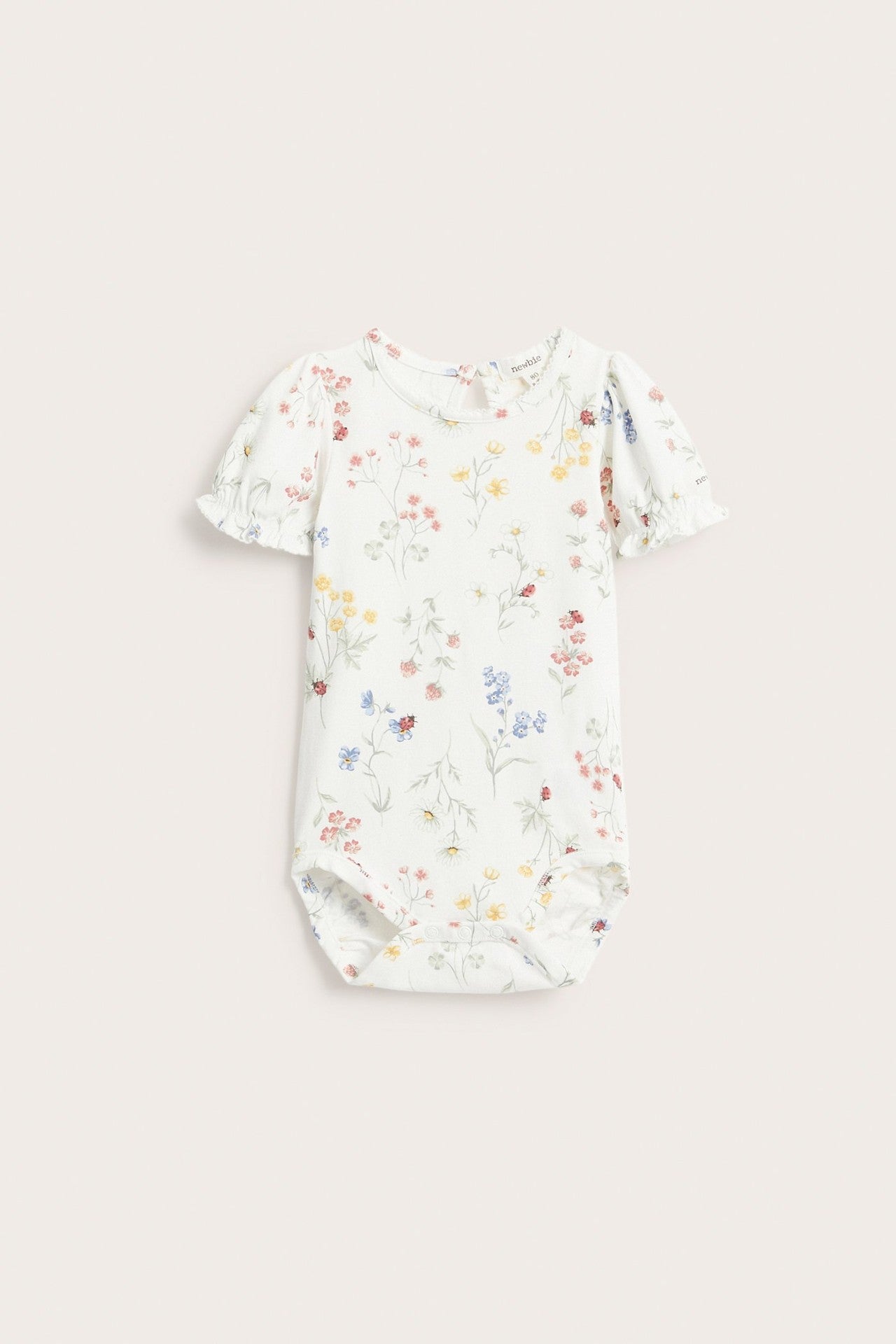 Baby floral body with puff sleeves