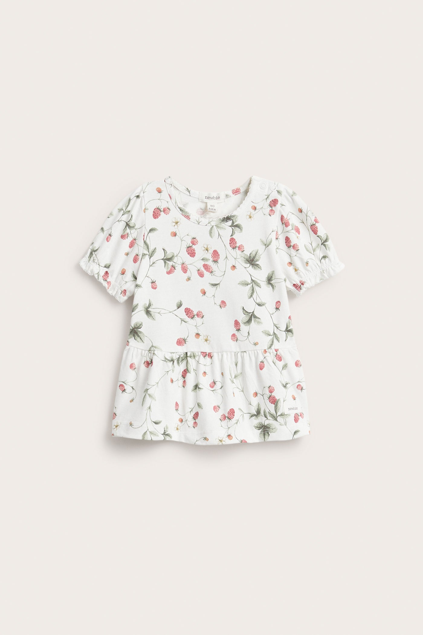 Baby wild strawberry peplum top