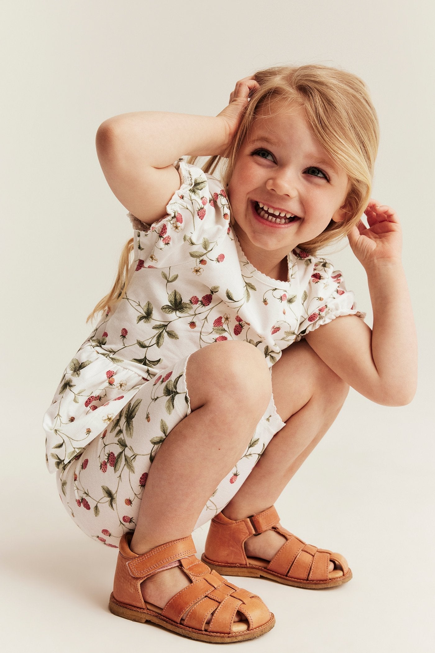 Baby wild strawberry peplum top