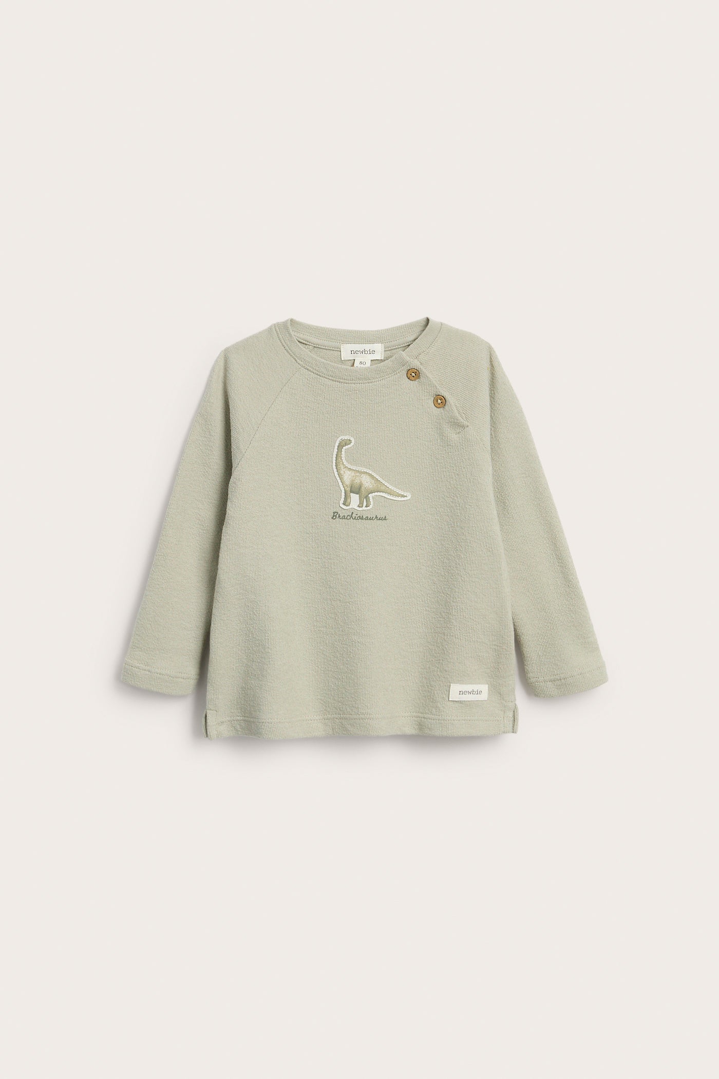 Baby green long sleeve dinosaur top