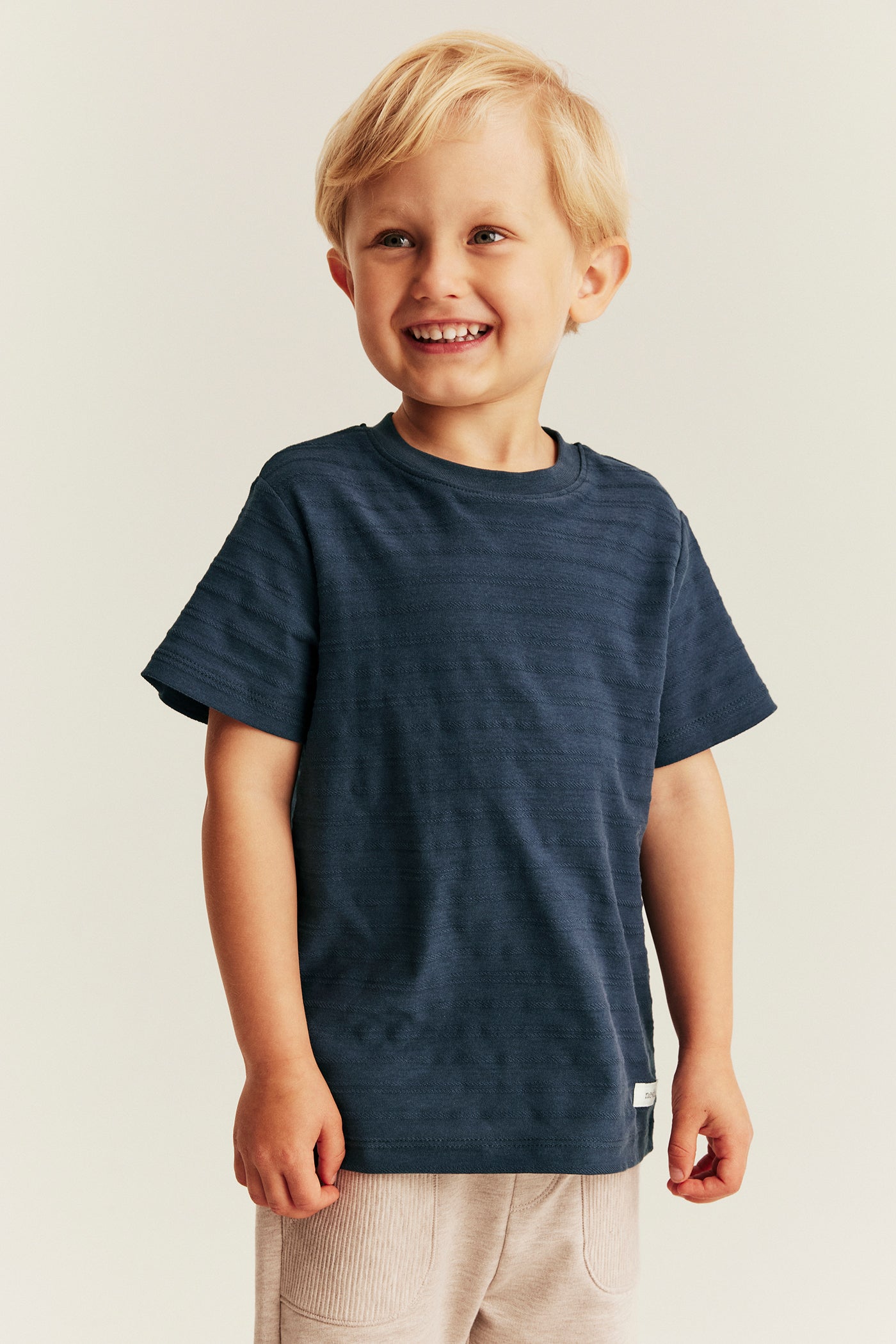 Baby & kids navy textured T-shirt
