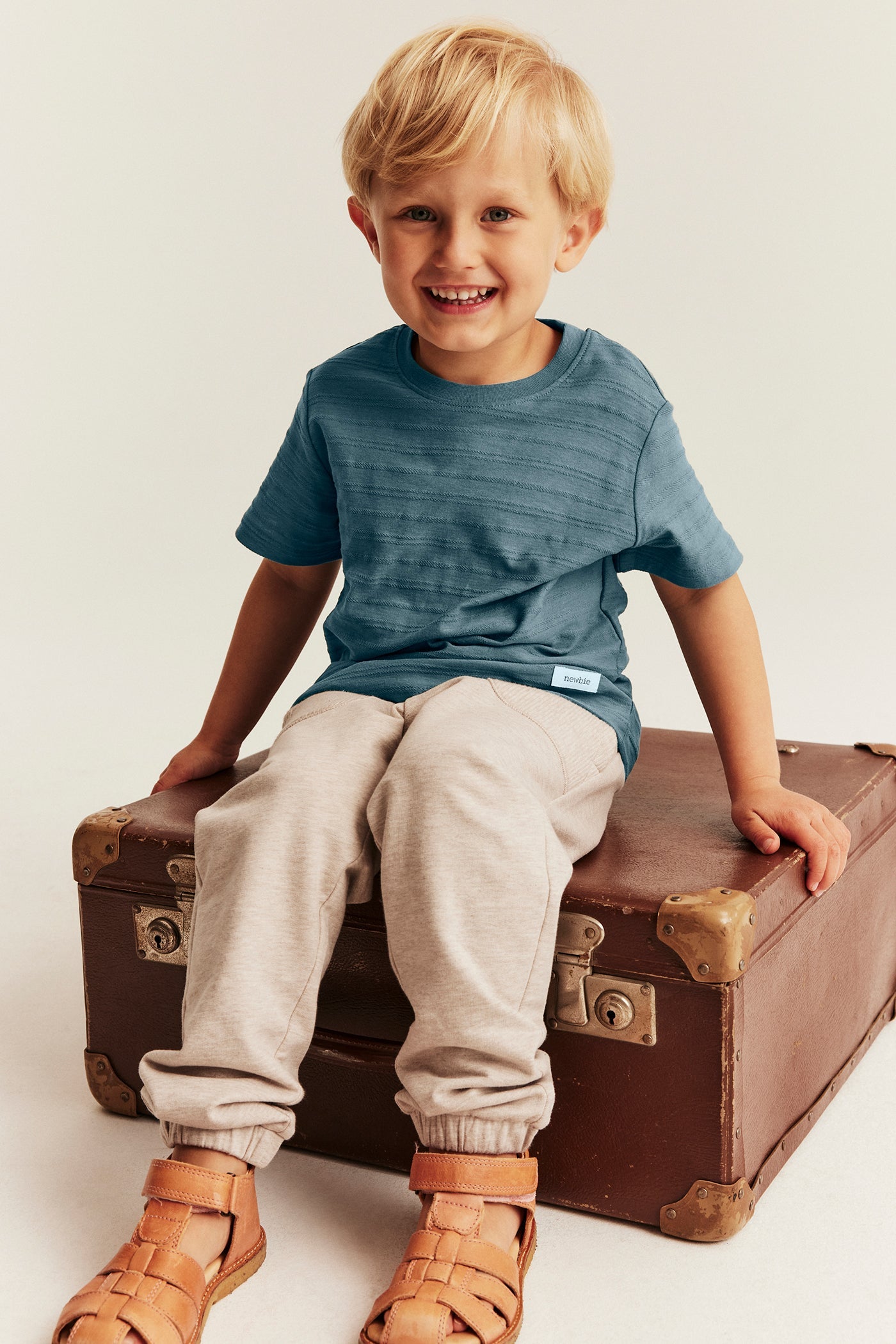 Baby & kids turquoise textured T-shirt