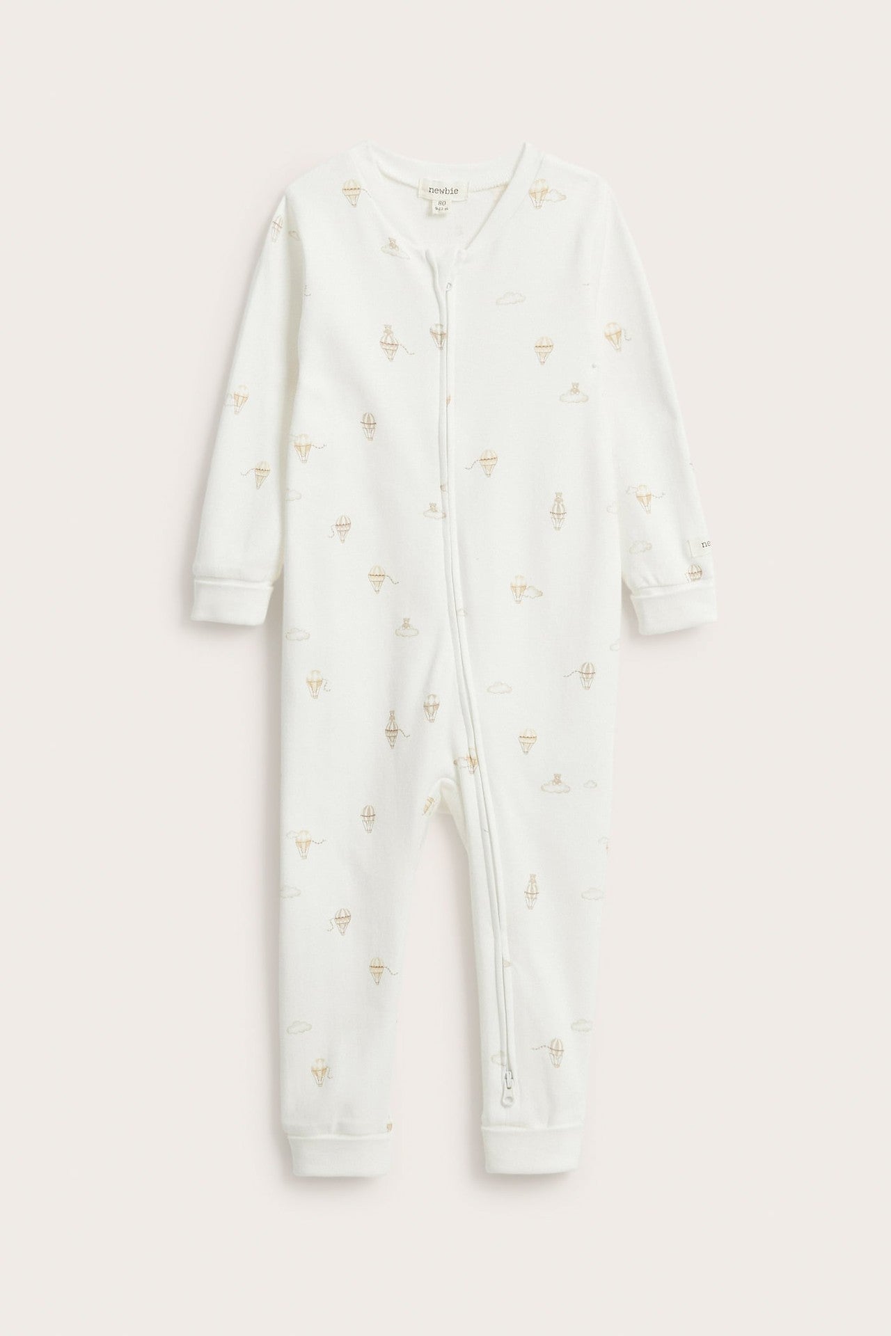 Baby white hot-air balloon pyjamas