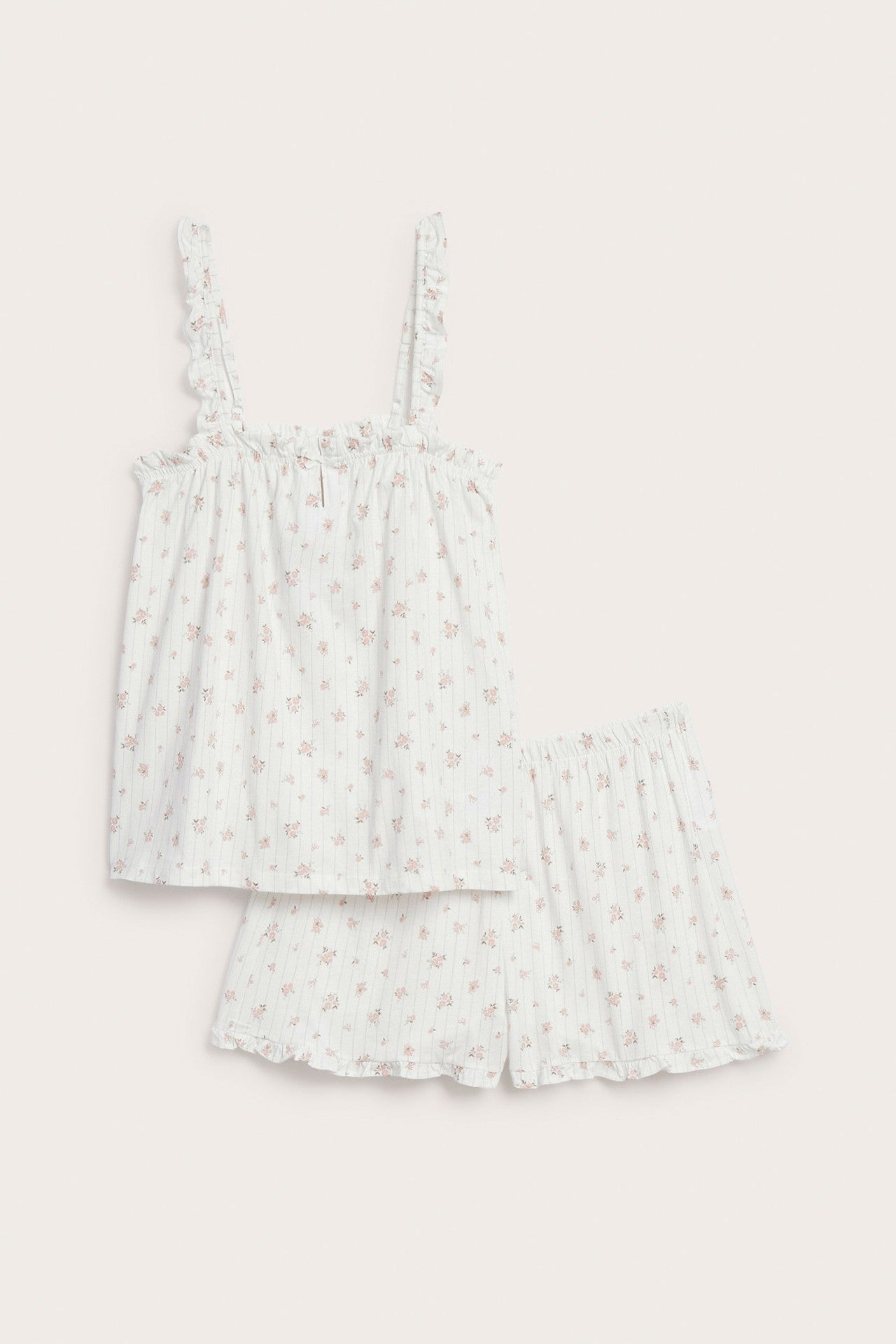 Women's white floral pyjamas