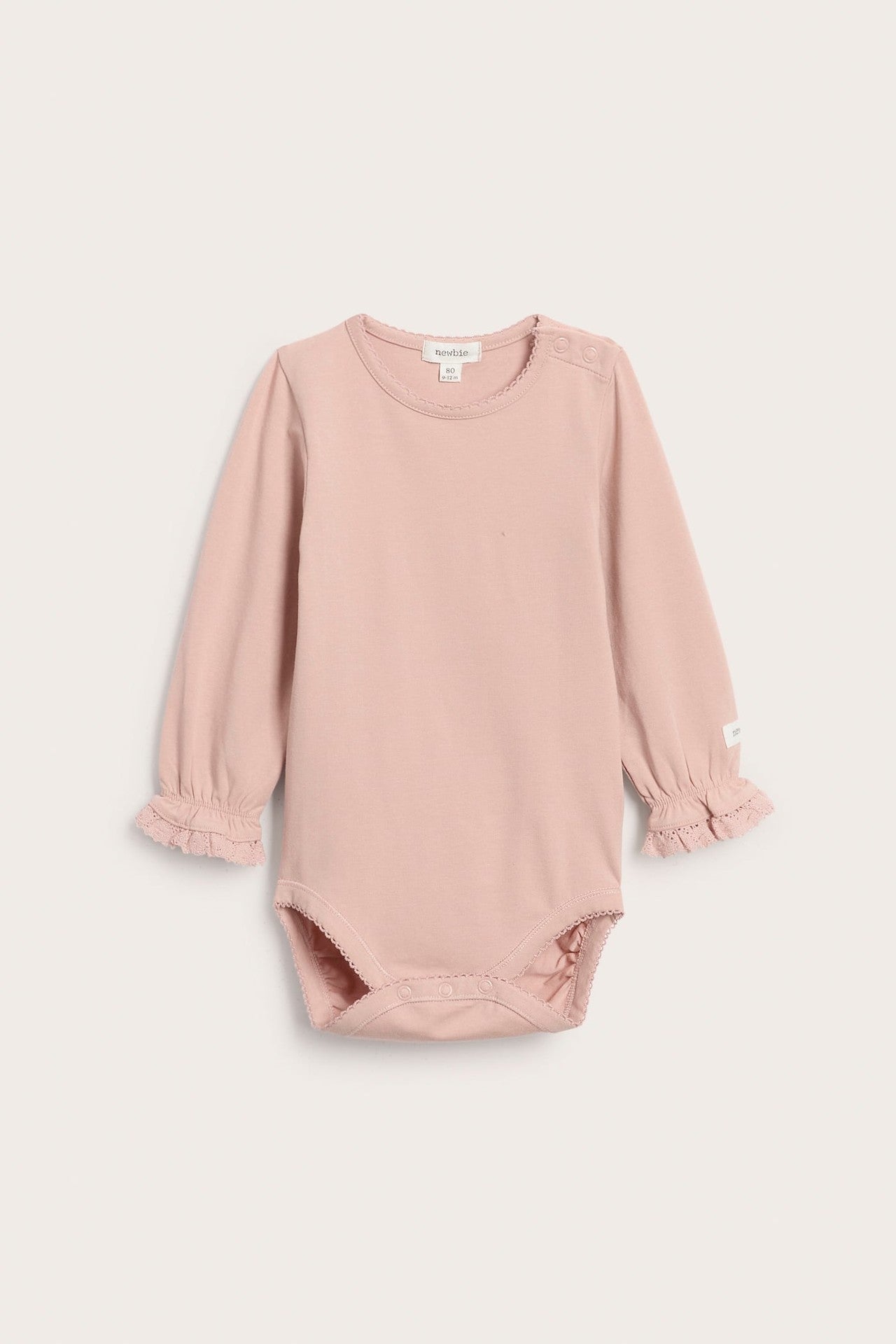 Baby pink long sleeve bodysuit